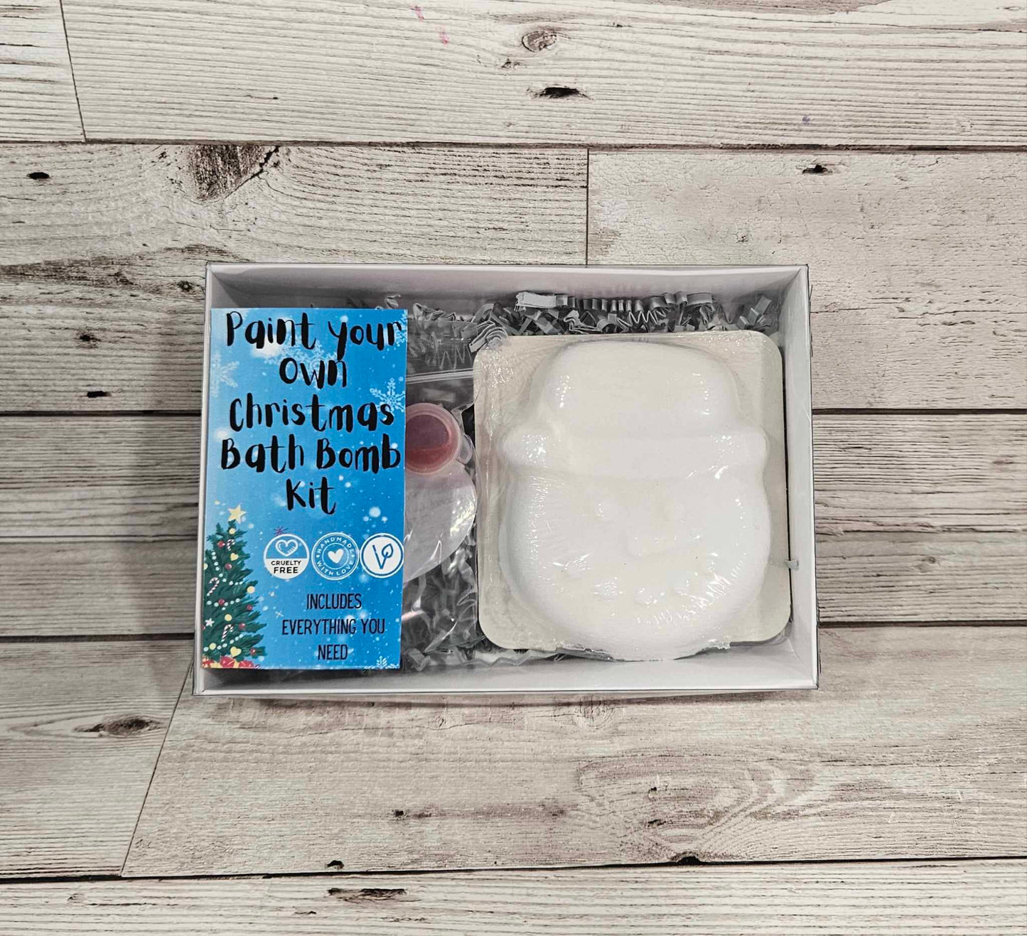 Snowman Face Paint your Own Bath Bomb Kit
