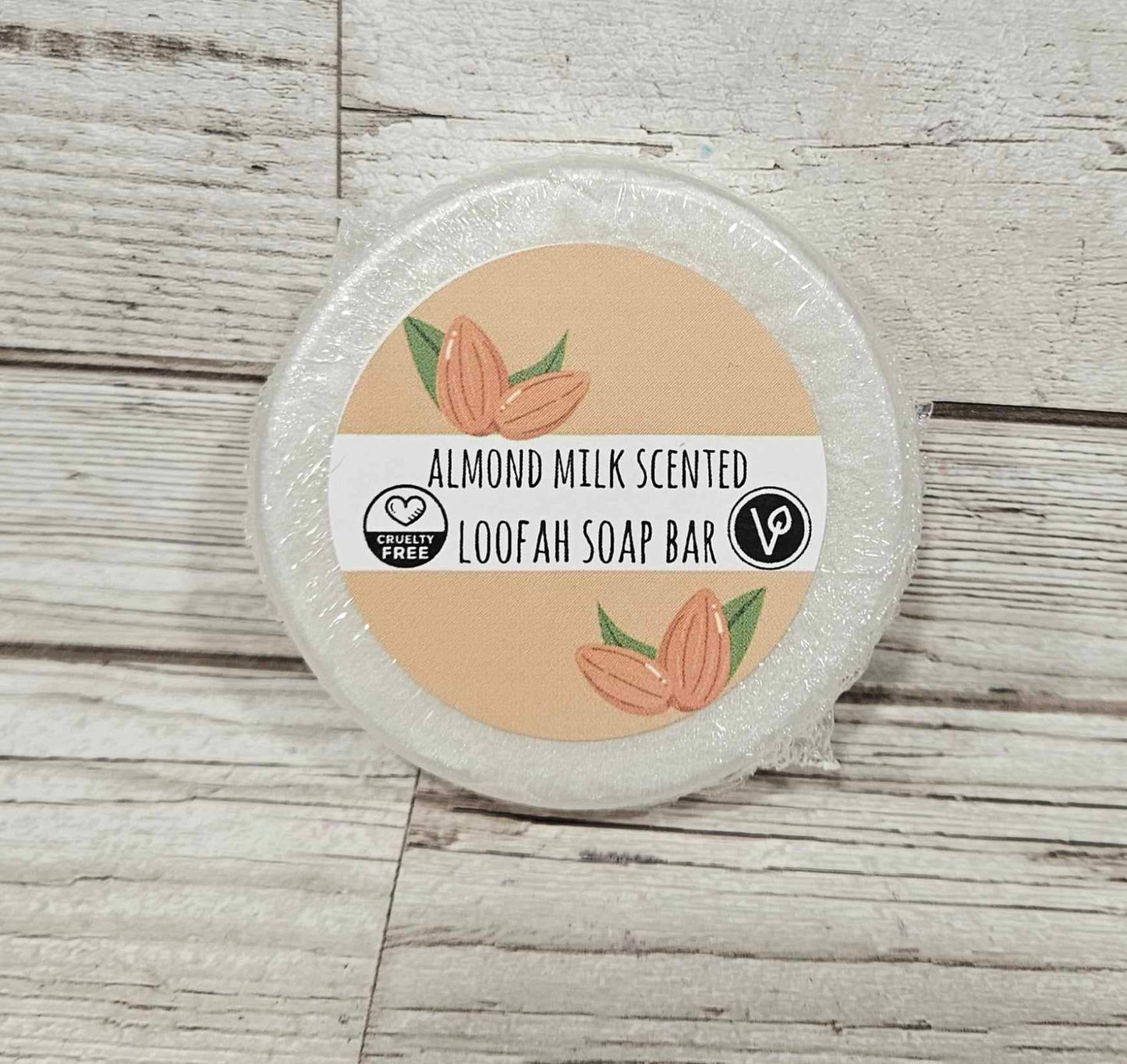 'Almond Milk Scented' Loofah Soap Bar