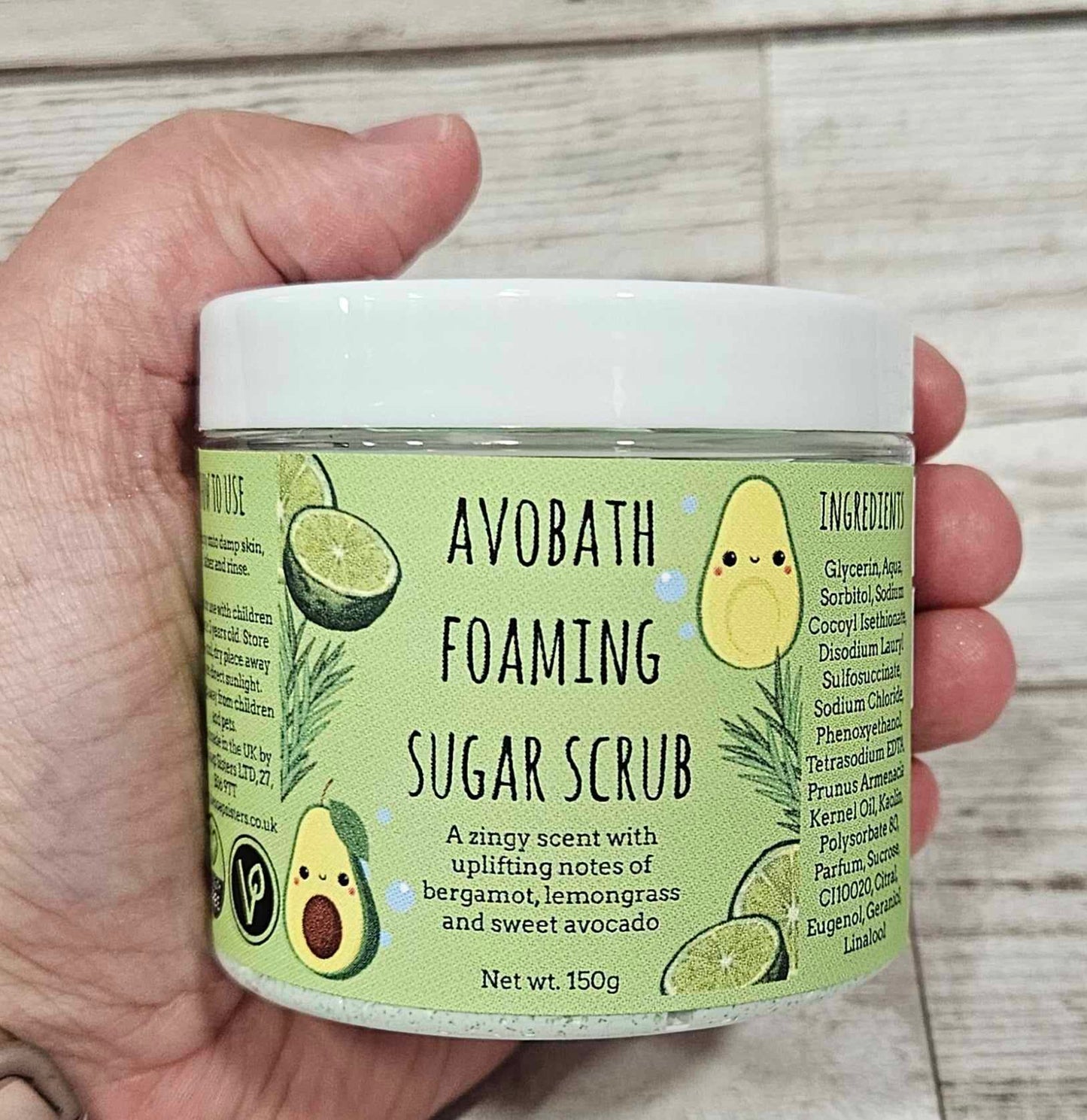 AvoBath Foaming Body Sugar Scrub-150g