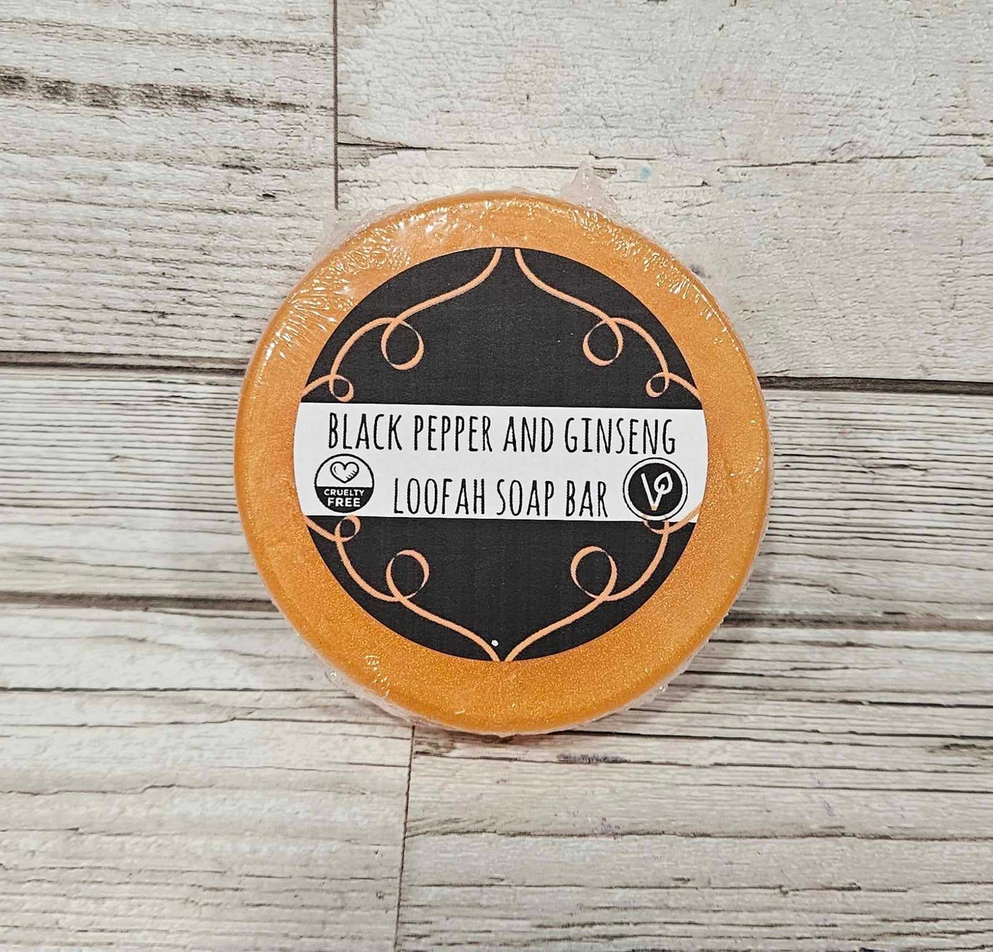 'Black Pepper and Ginseng' Loofah Soap Bar