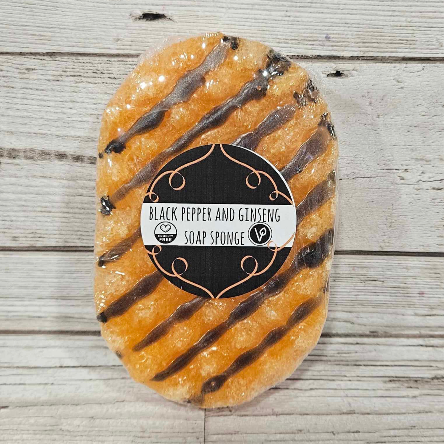 'Black Pepper and Ginseng' Exfoliating Soap Sponge