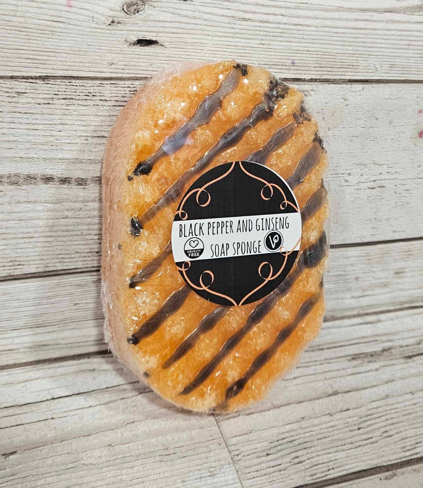 'Black Pepper and Ginseng' Exfoliating Soap Sponge