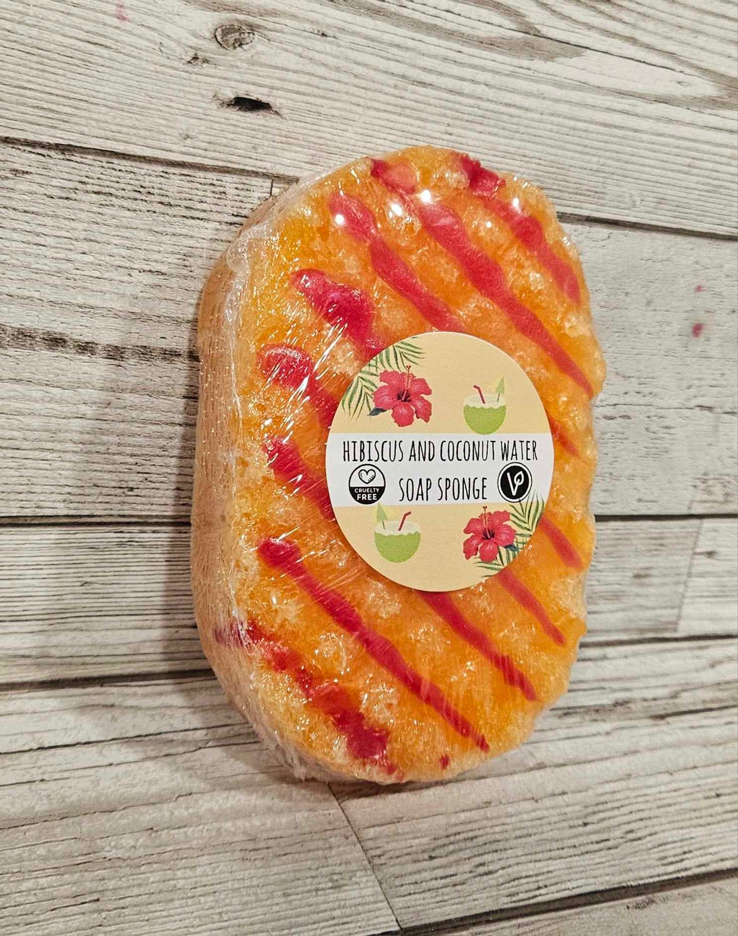 Hibiscus and Coconut Water Exfoliating Soap Sponge