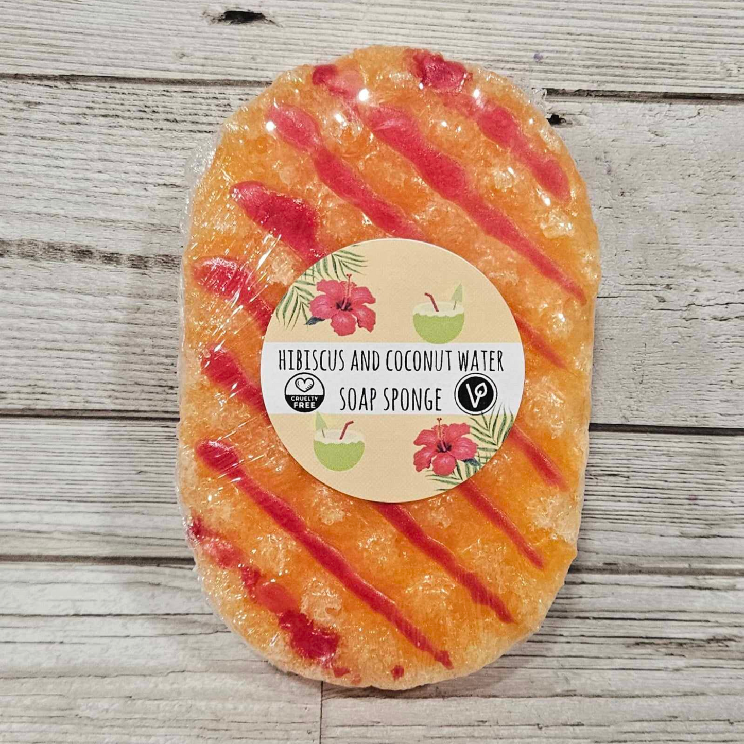 Hibiscus and Coconut Water Exfoliating Soap Sponge