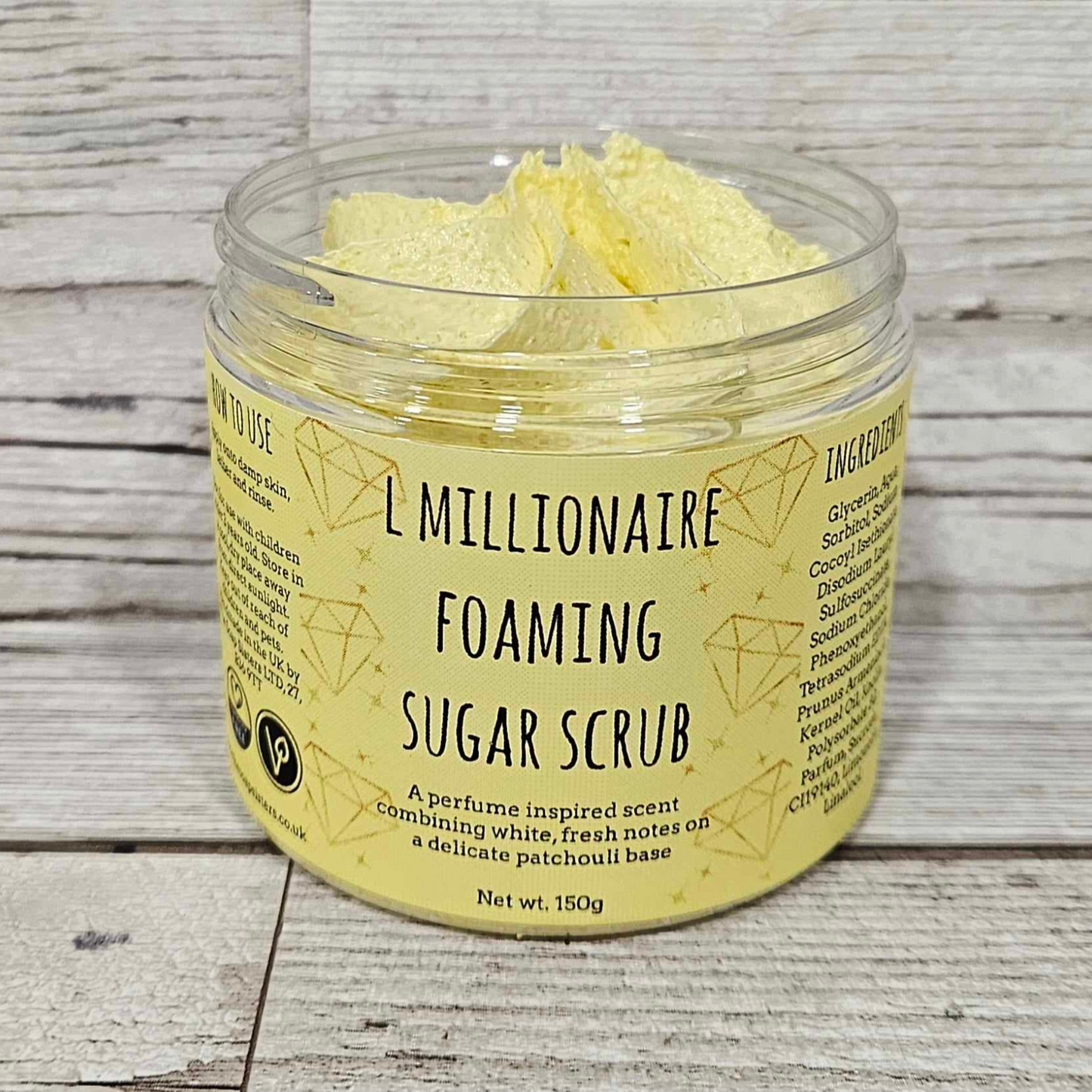 L Millionaire Foaming Body Sugar Scrub-150g