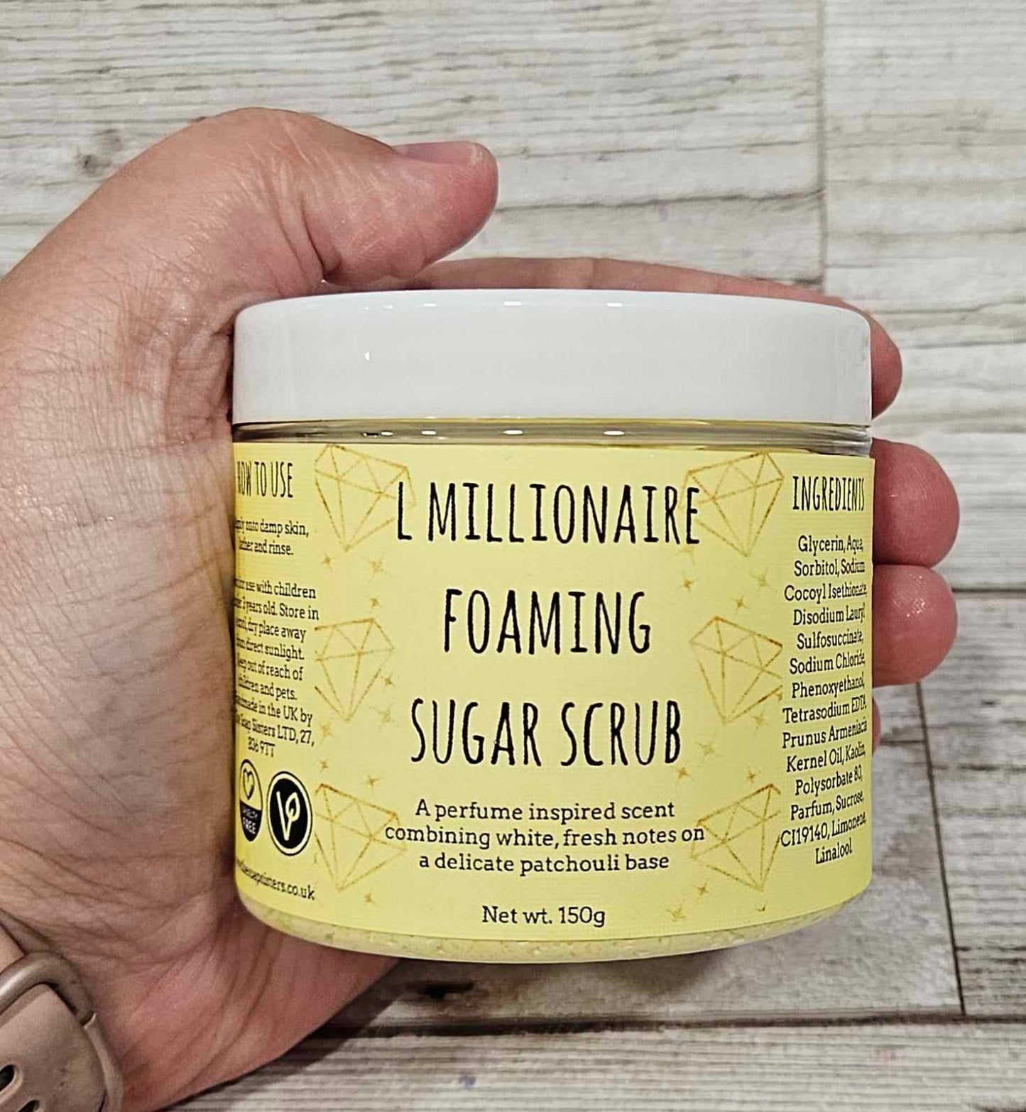 L Millionaire Foaming Body Sugar Scrub-150g