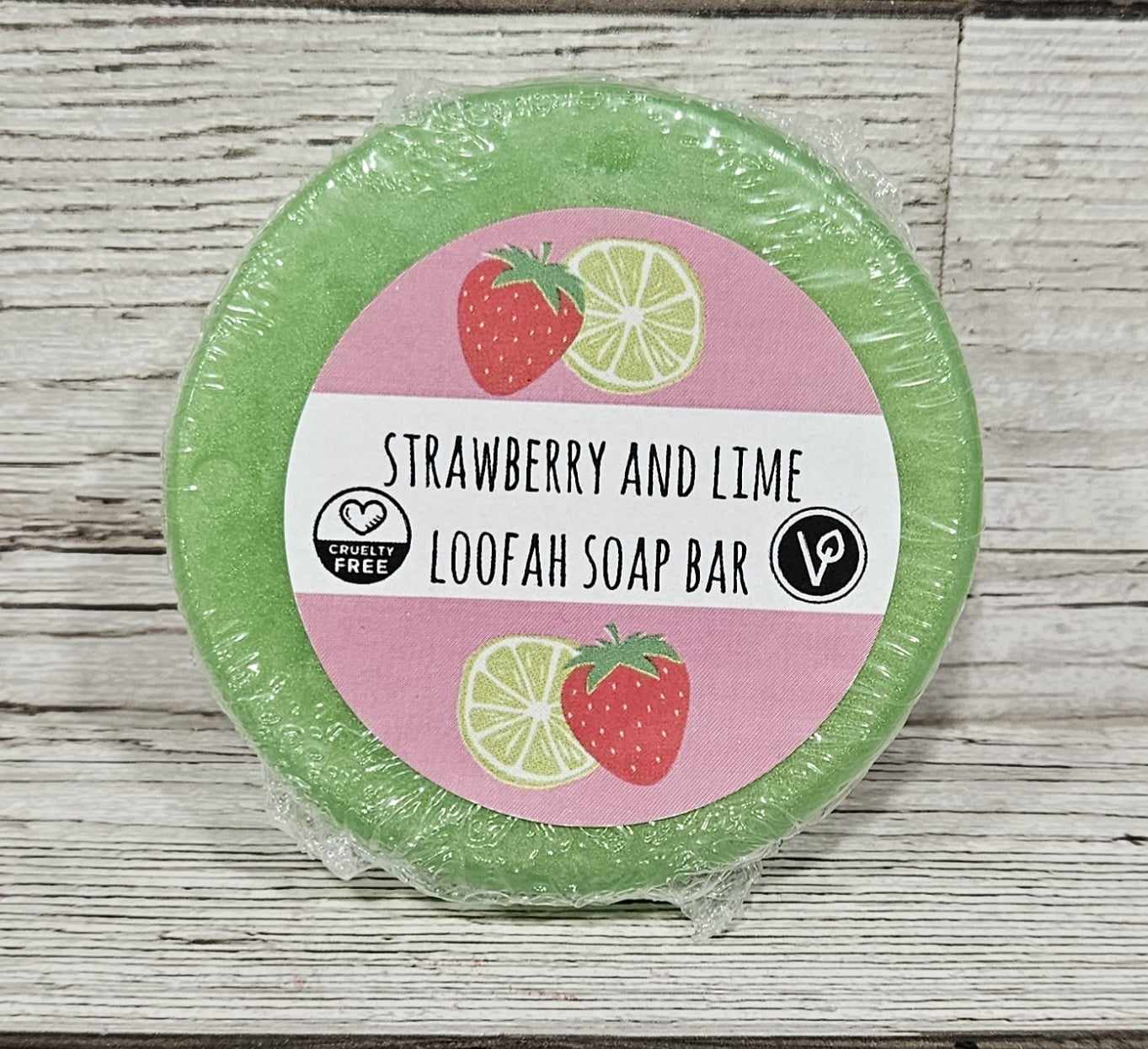Strawberry and Lime Loofah Soap Bar