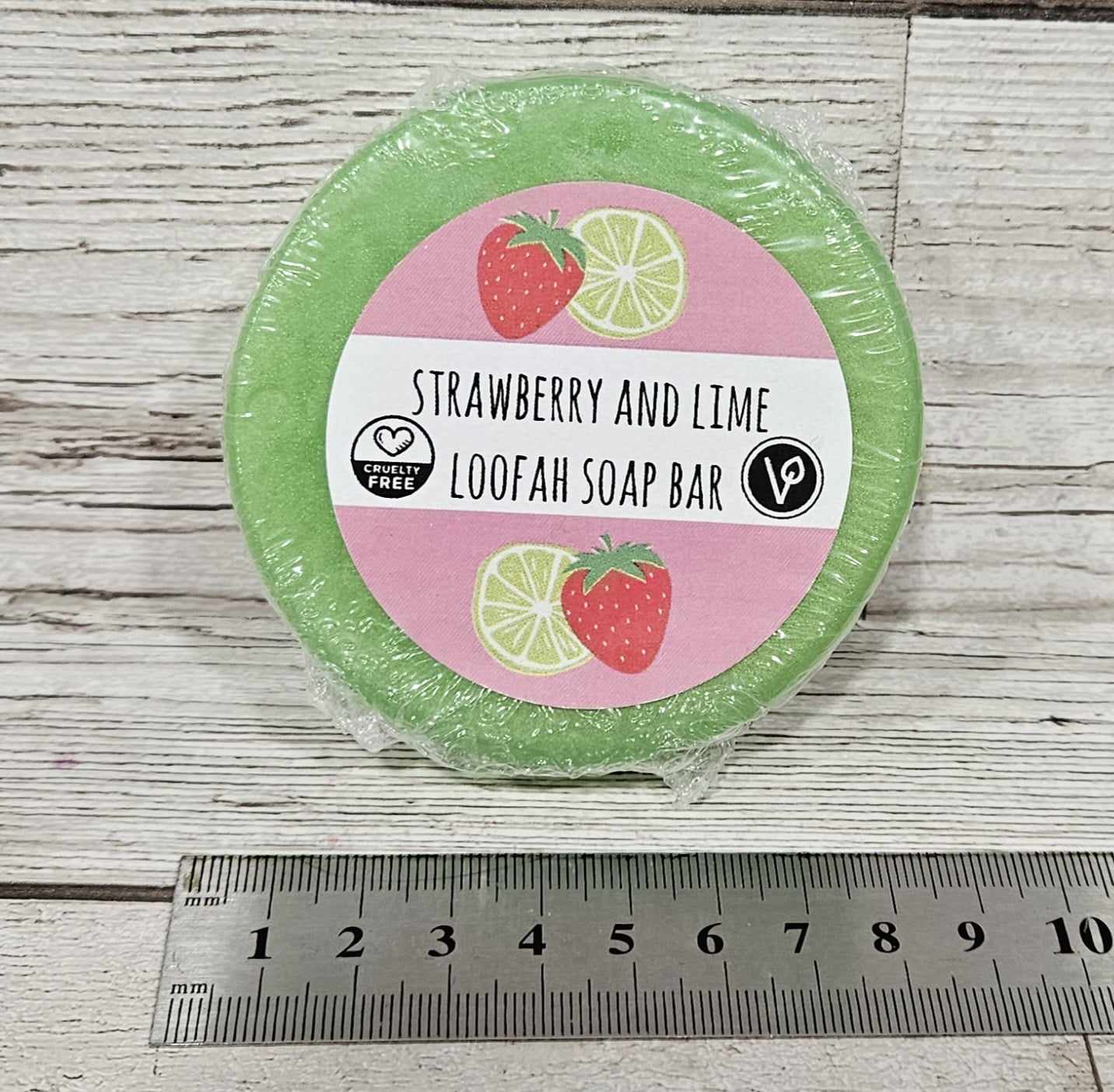 Strawberry and Lime Loofah Soap Bar