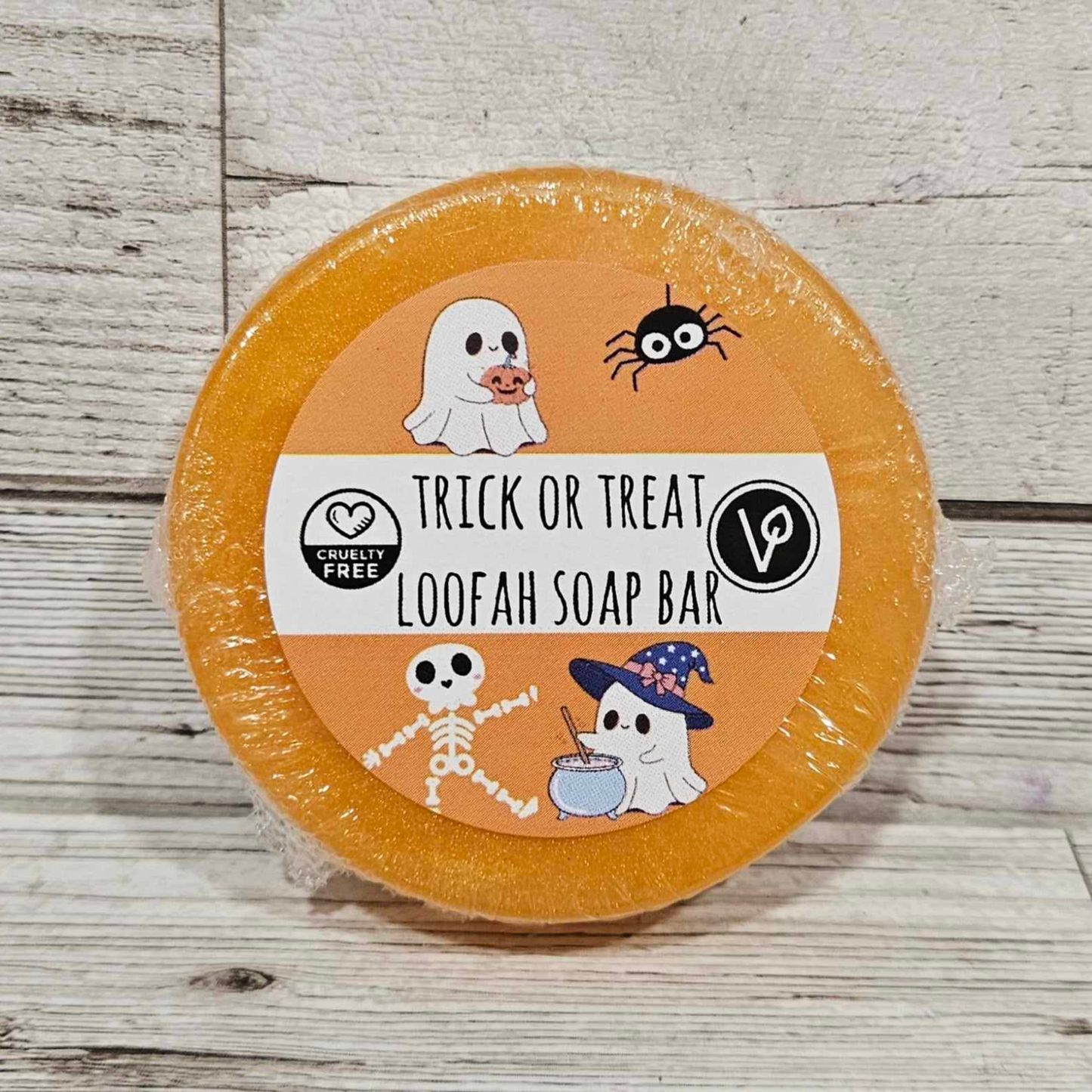Trick or Treat Halloween Loofah Soap Bar