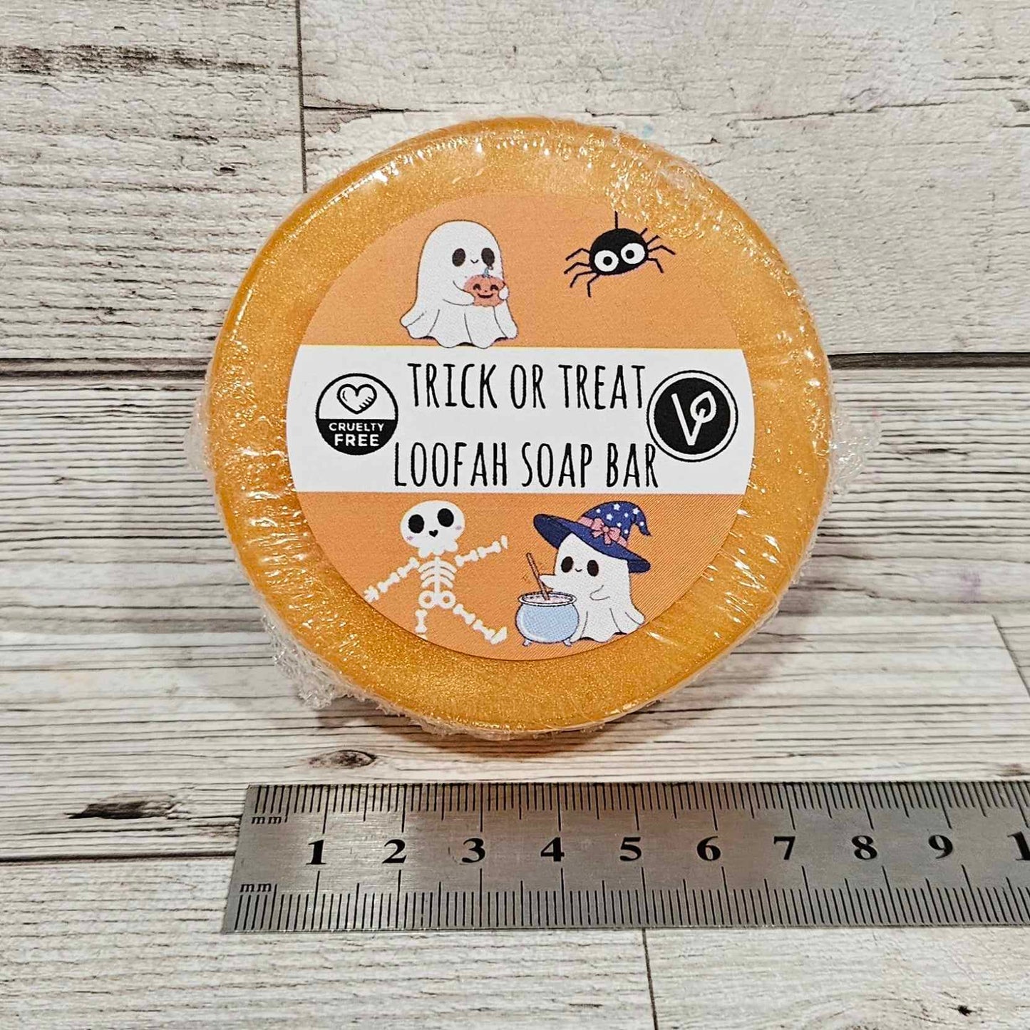 Trick or Treat Halloween Loofah Soap Bar