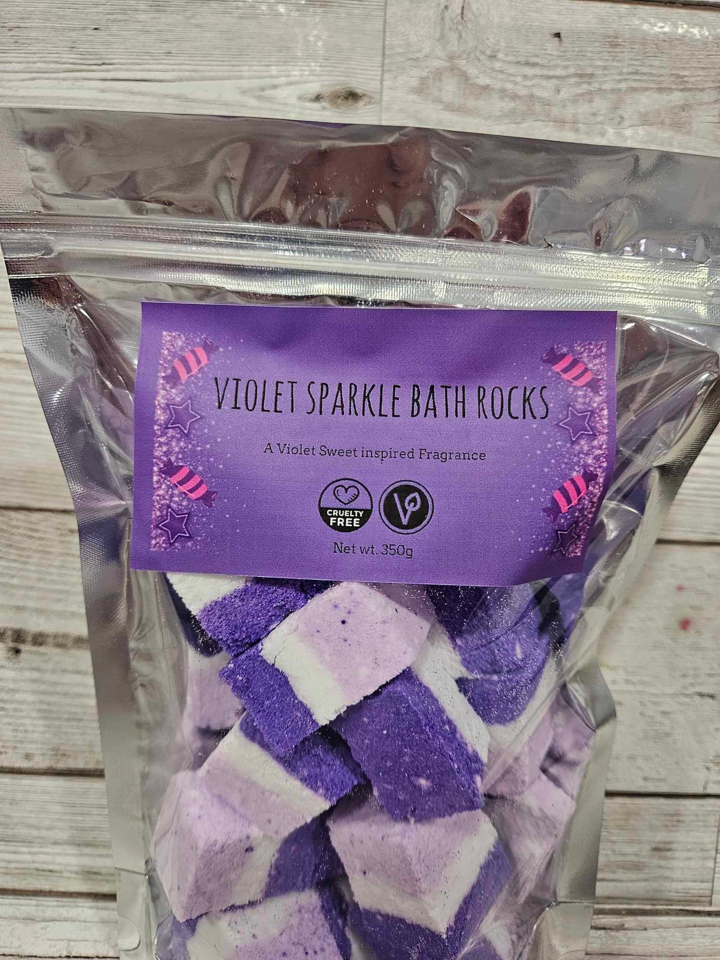 Violet Sparkle Bath Rocks