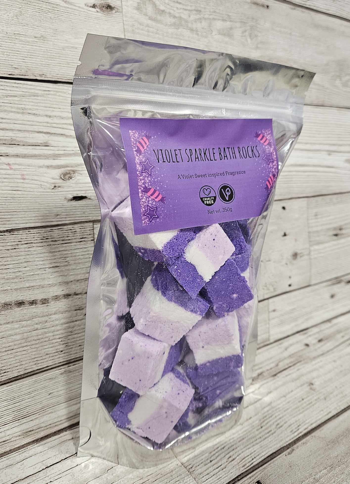 Violet Sparkle Bath Rocks