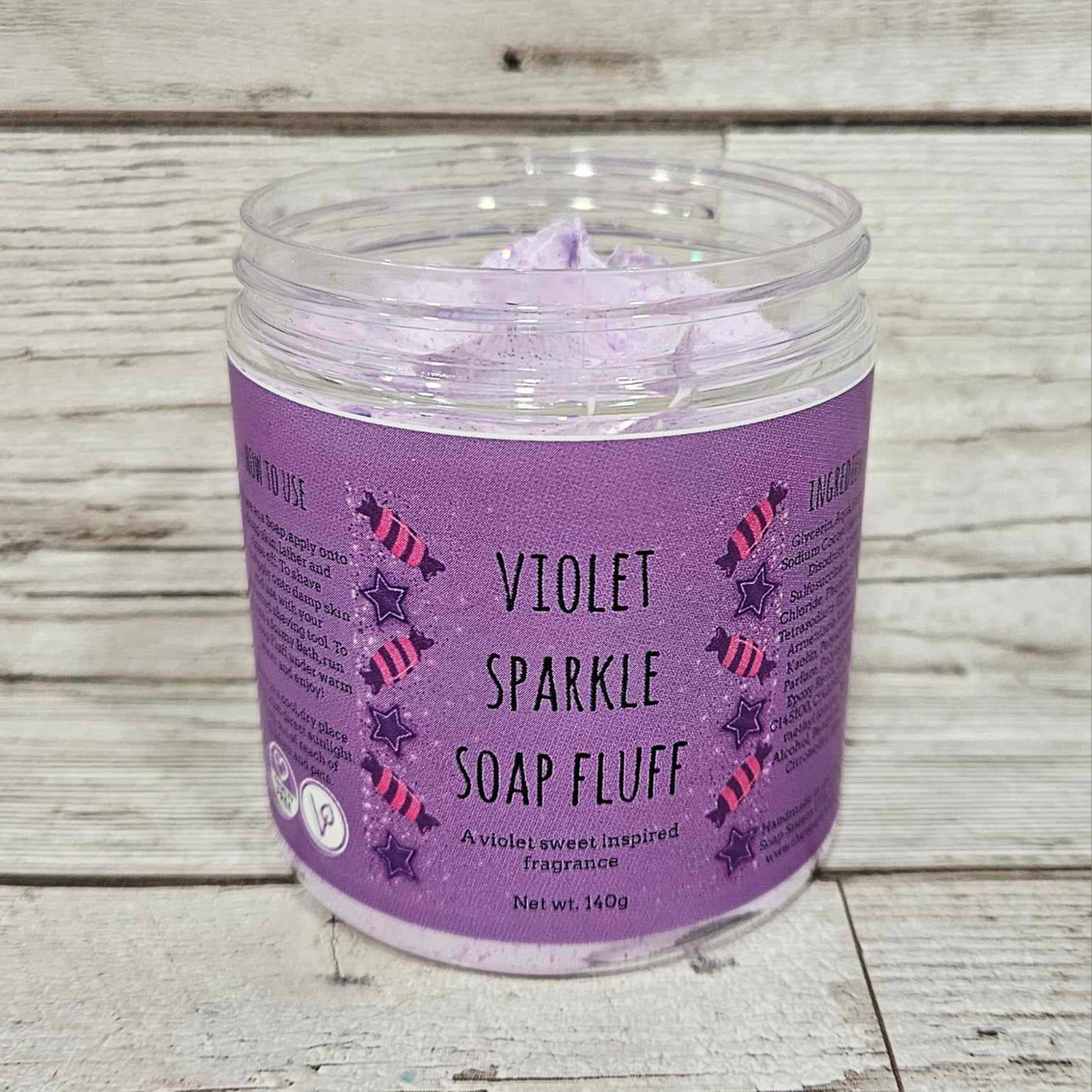 Violet Sparkle Whipped Soap Fluff