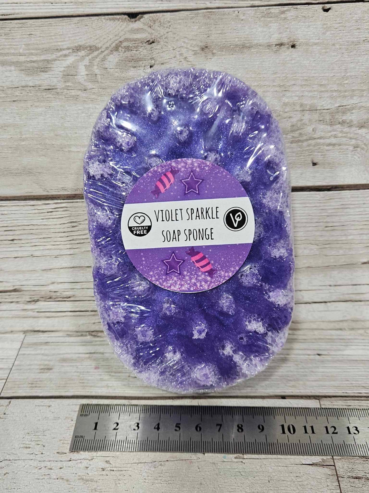 Violet Sparkle Exfoliating Soap Sponge
