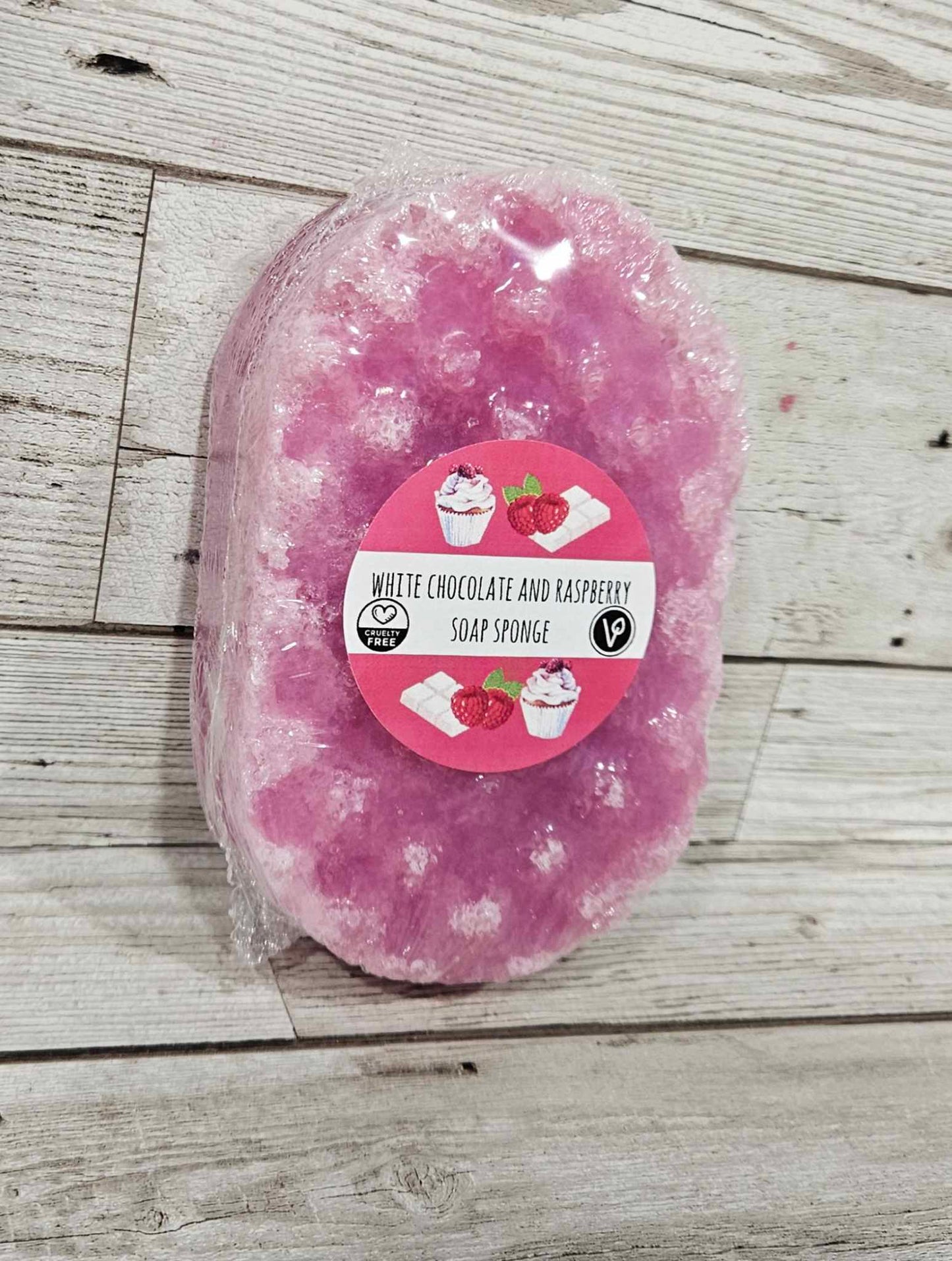 White Chocolate and Raspberry Exfoliating Soap Sponge