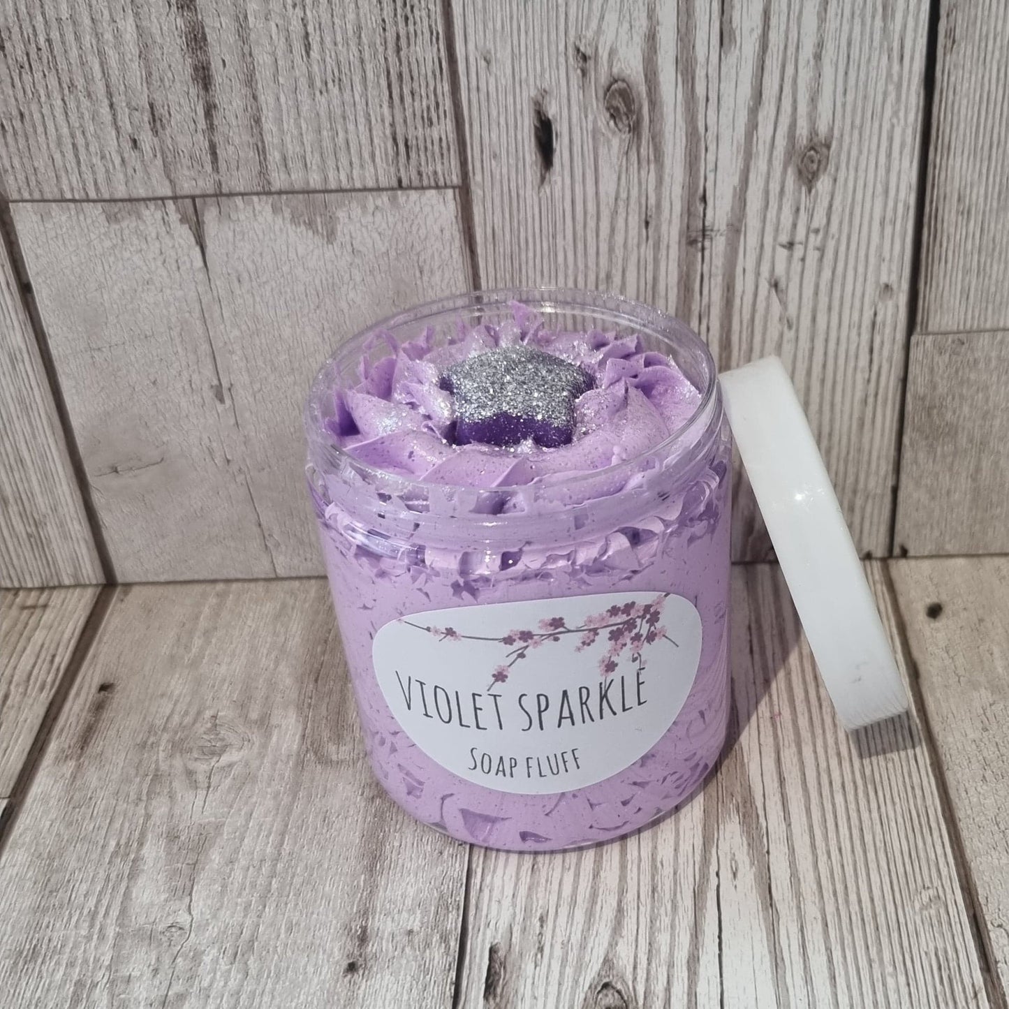 'Violet Sparkle' Soap Fluff