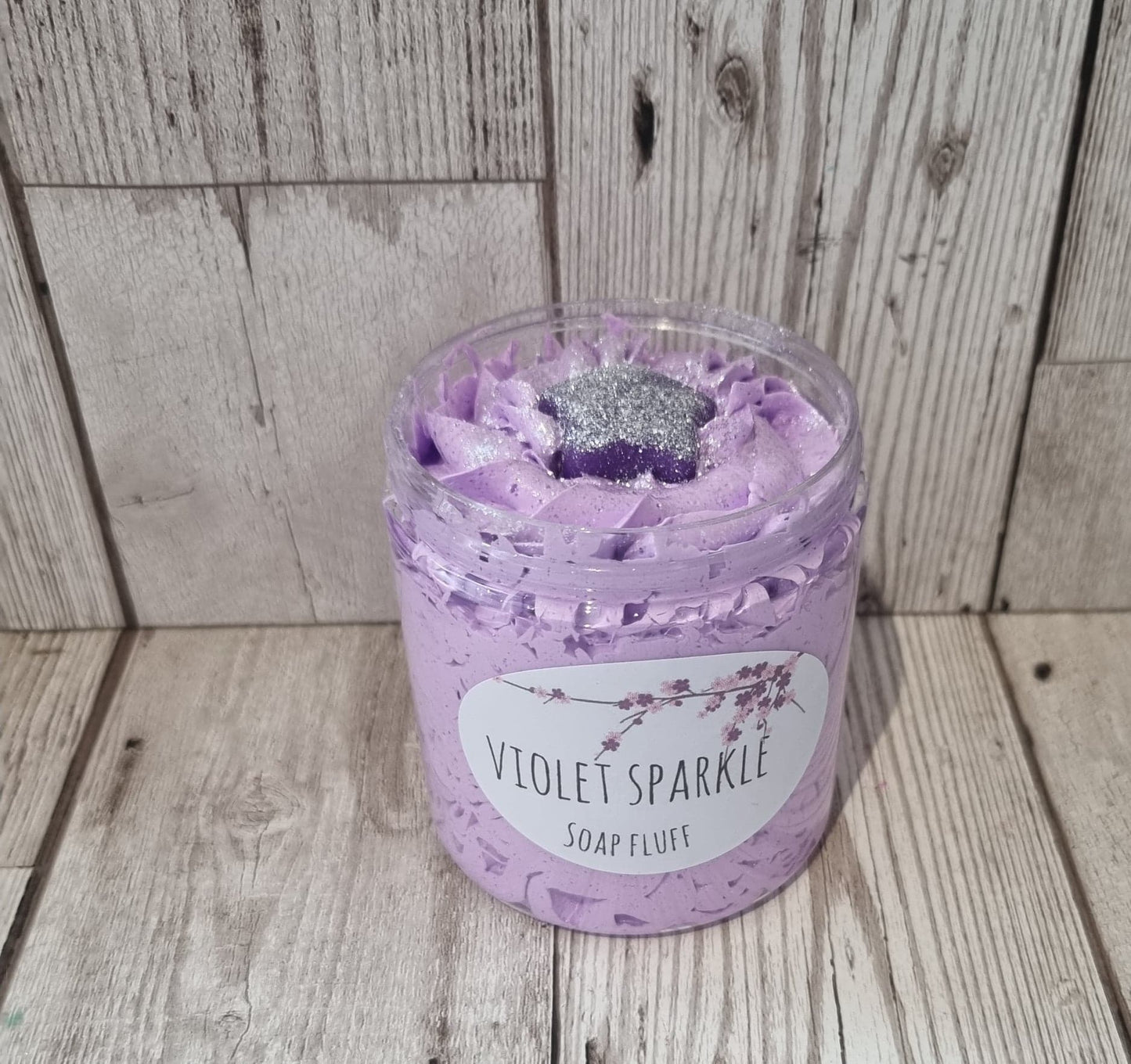 'Violet Sparkle' Soap Fluff