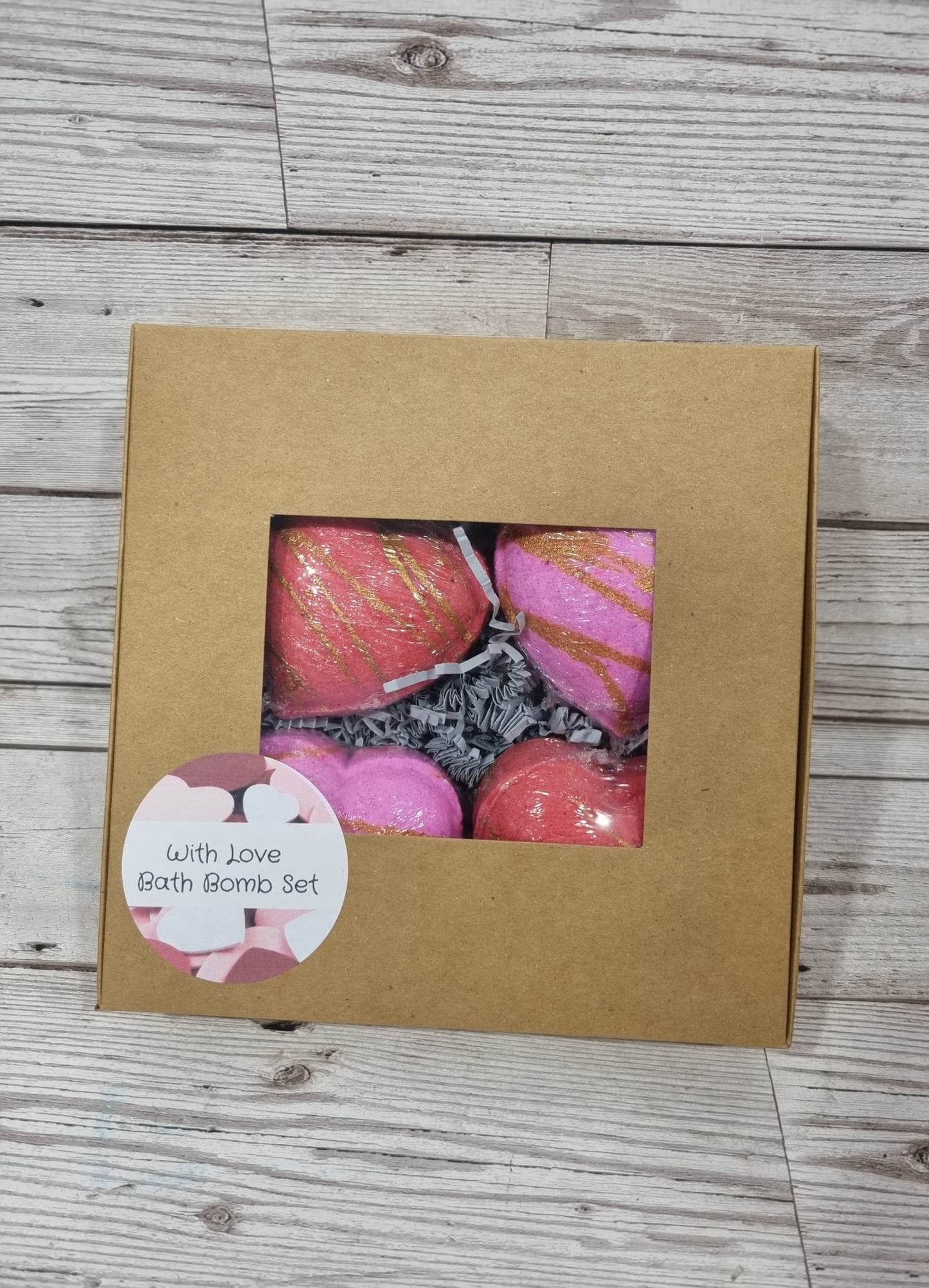 'With Love' Set of 4 Bath Bombs