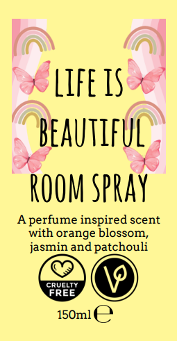 'Life is beautiful' Room Spray-150ml