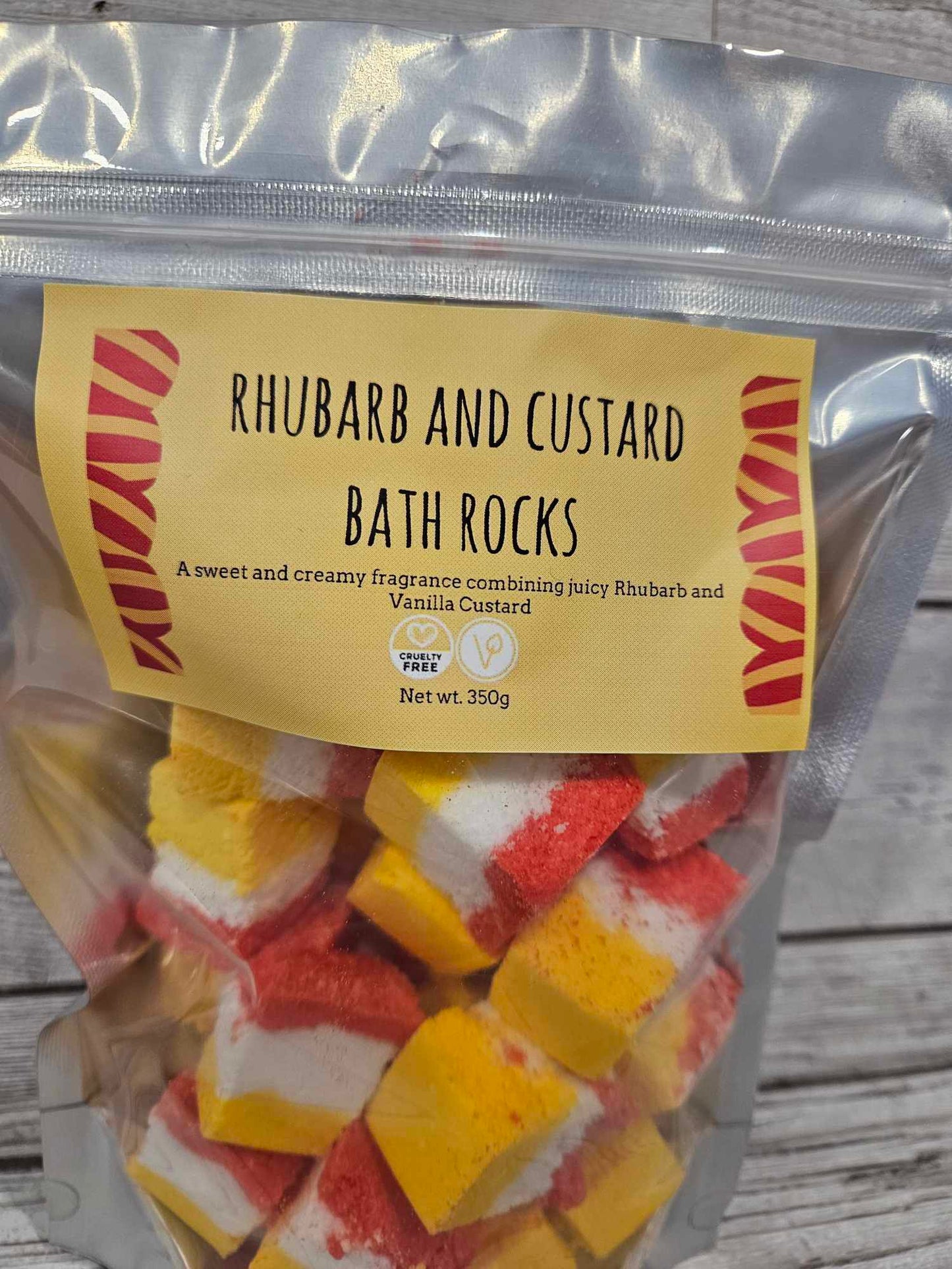 'Rhubarb and Custard' Bath Rocks