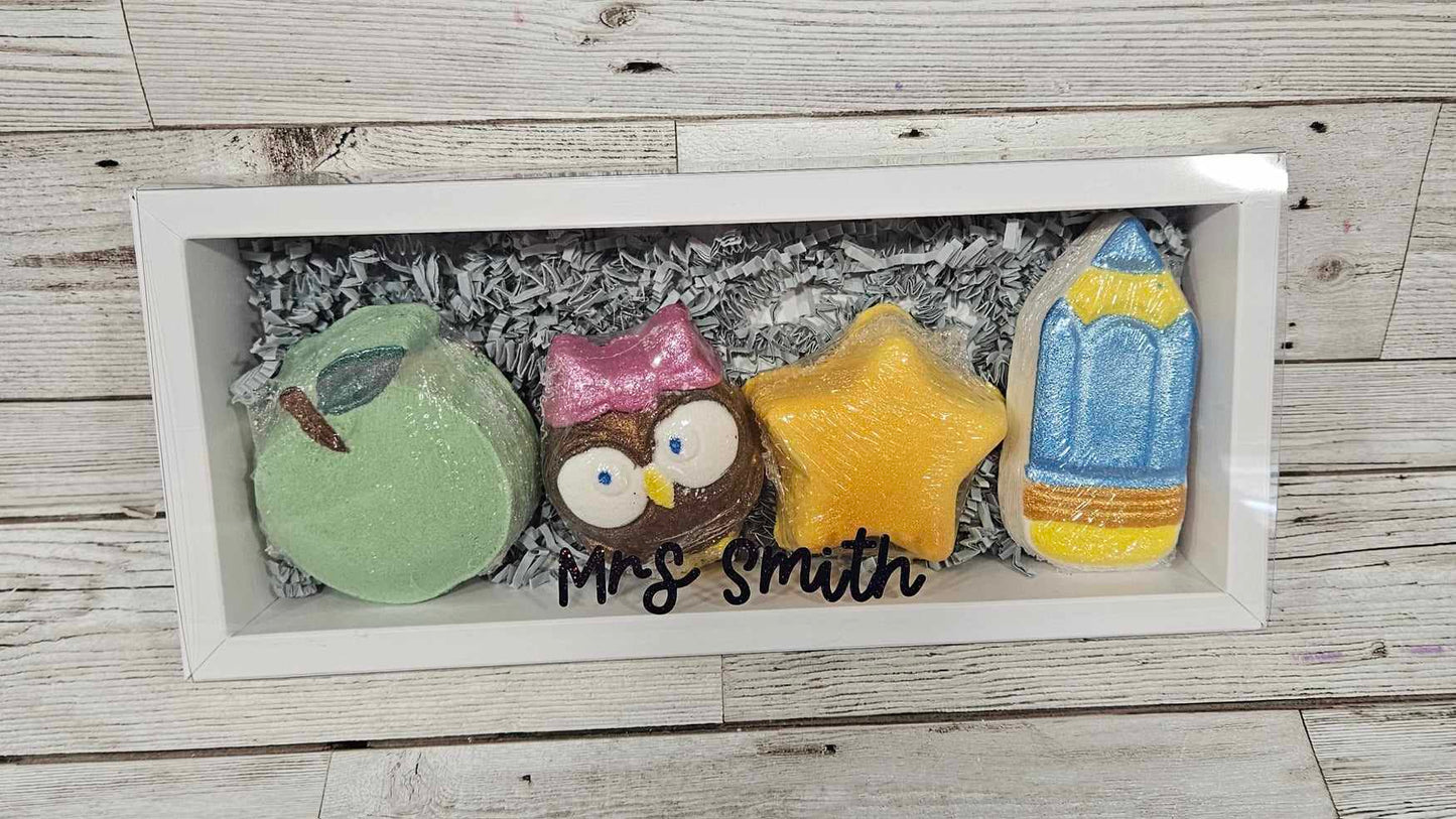 'PERSONALISED Teacher's Gifts' Bath Bomb Gift Set