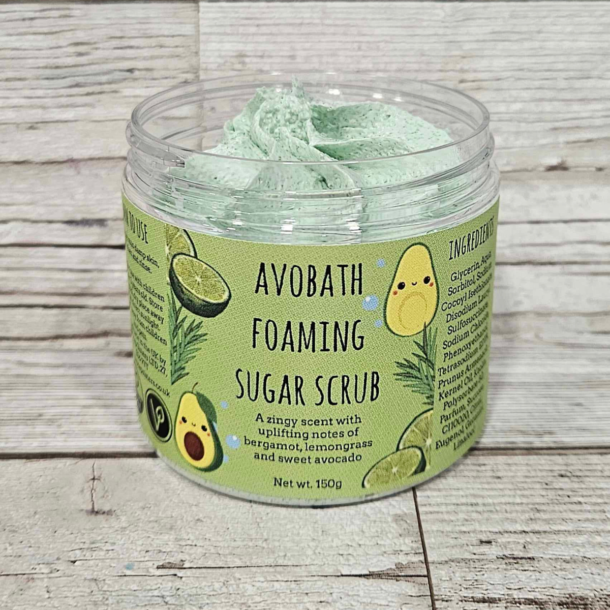 Avobath AvoBath Foaming Body Sugar Scrub-150g – The Soap Sisters