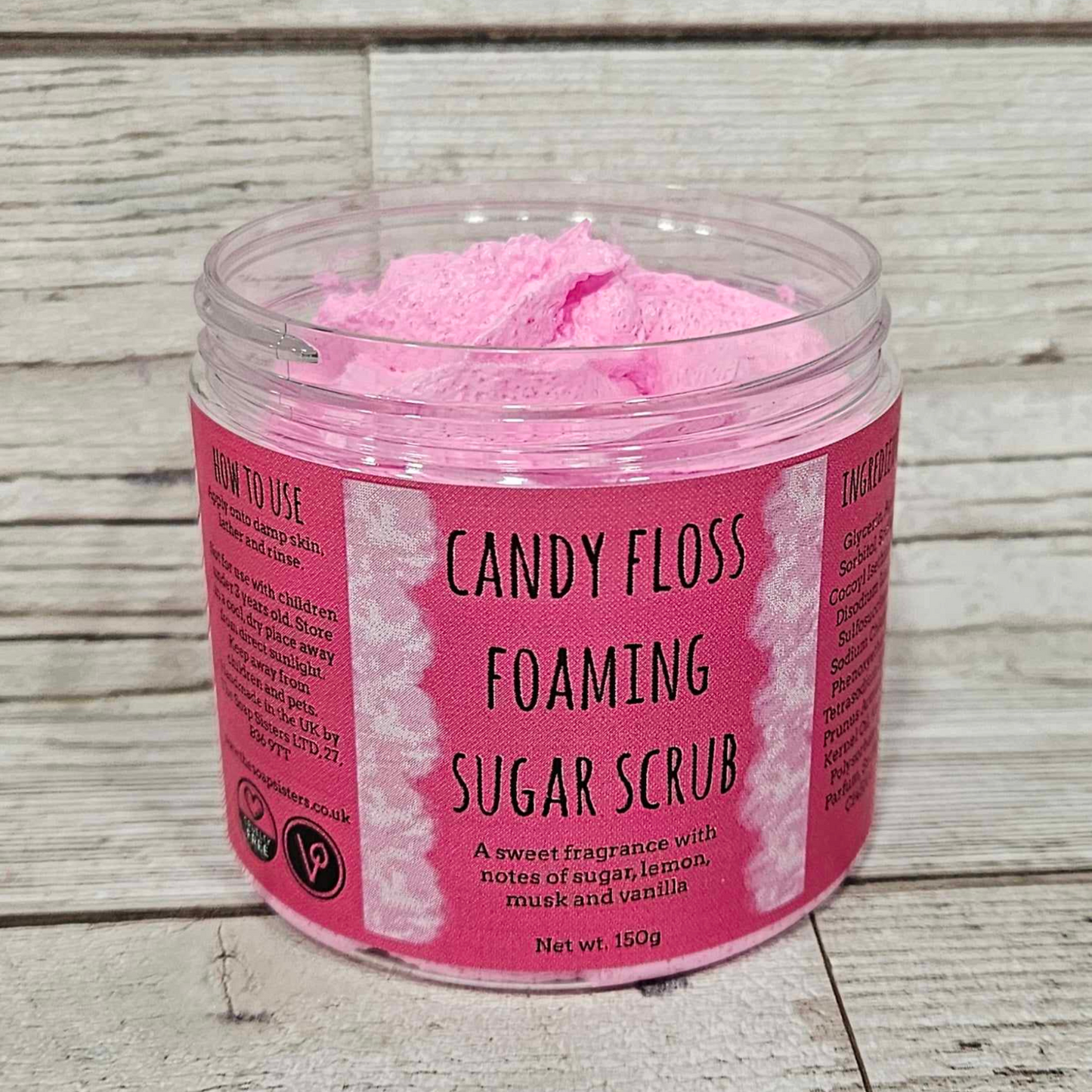 'Candy Floss' Foaming Body Sugar Scrub-150g