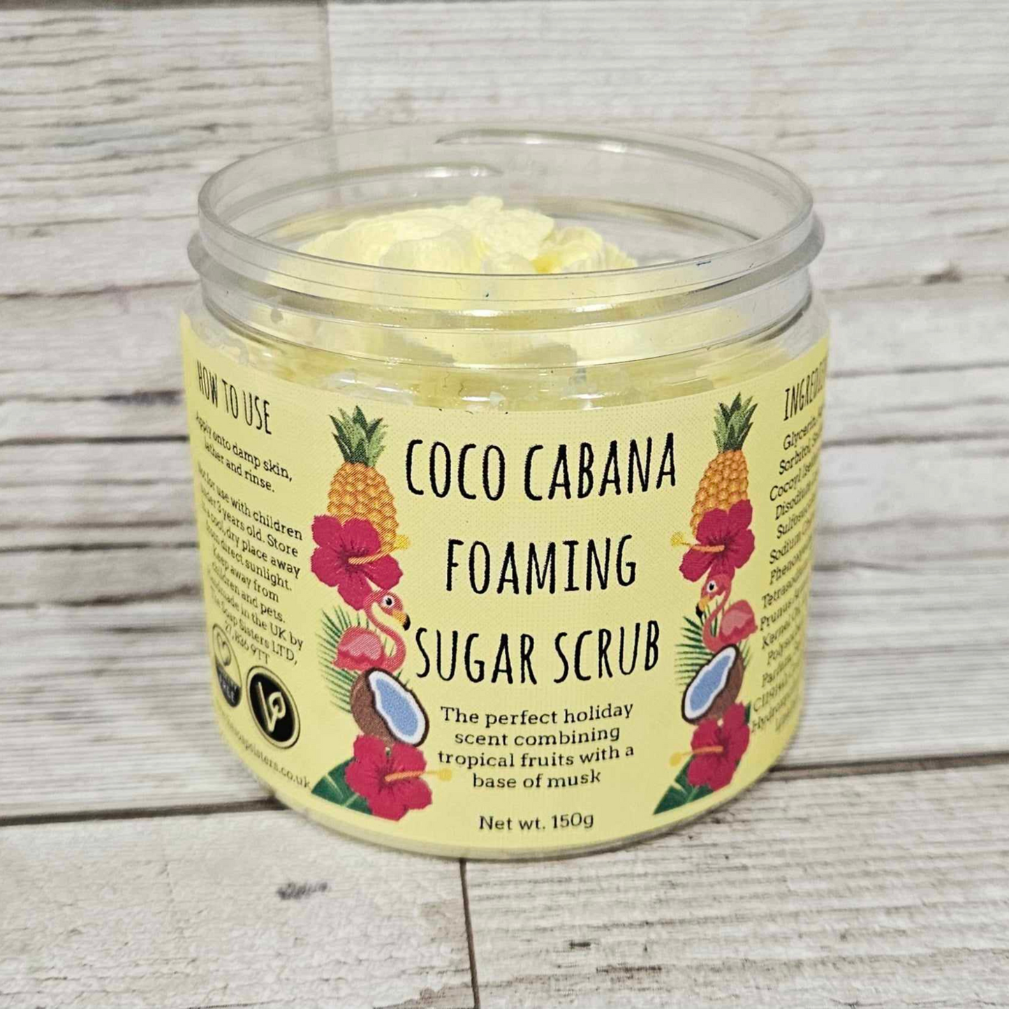 'Coco Cabana' Foaming Body Sugar Scrub-150g