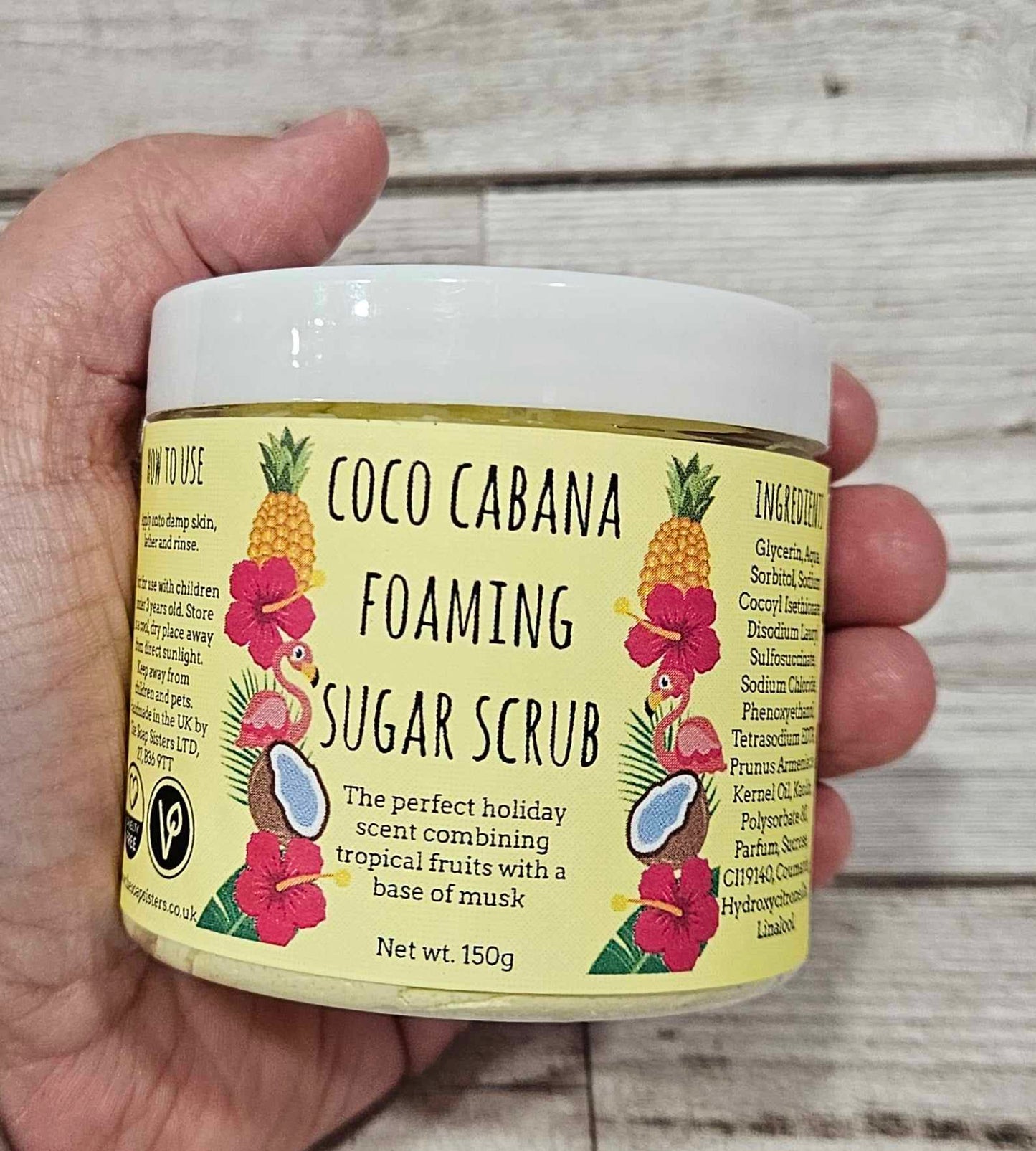 'Coco Cabana' Foaming Body Sugar Scrub-150g