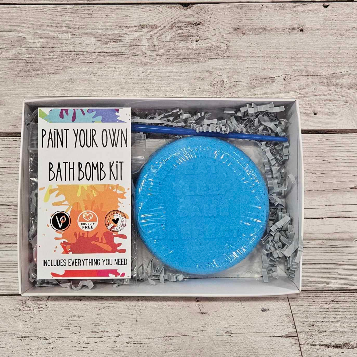'Eat Sleep Game Repeat' Paint your own Bath Bomb kit