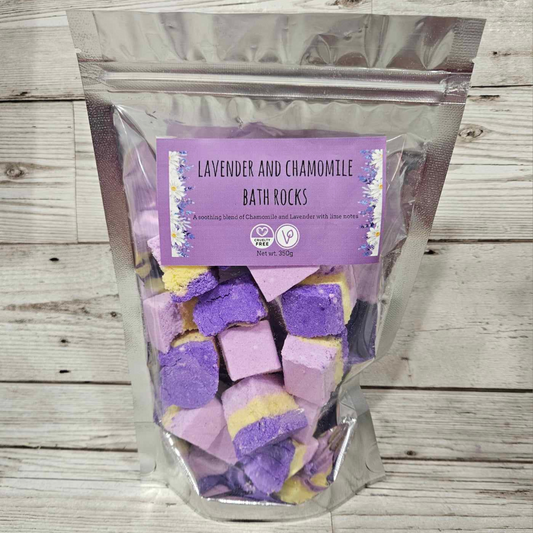 (New Fragrance Oil) 'Lavender and Chamomile' Bath Rocks