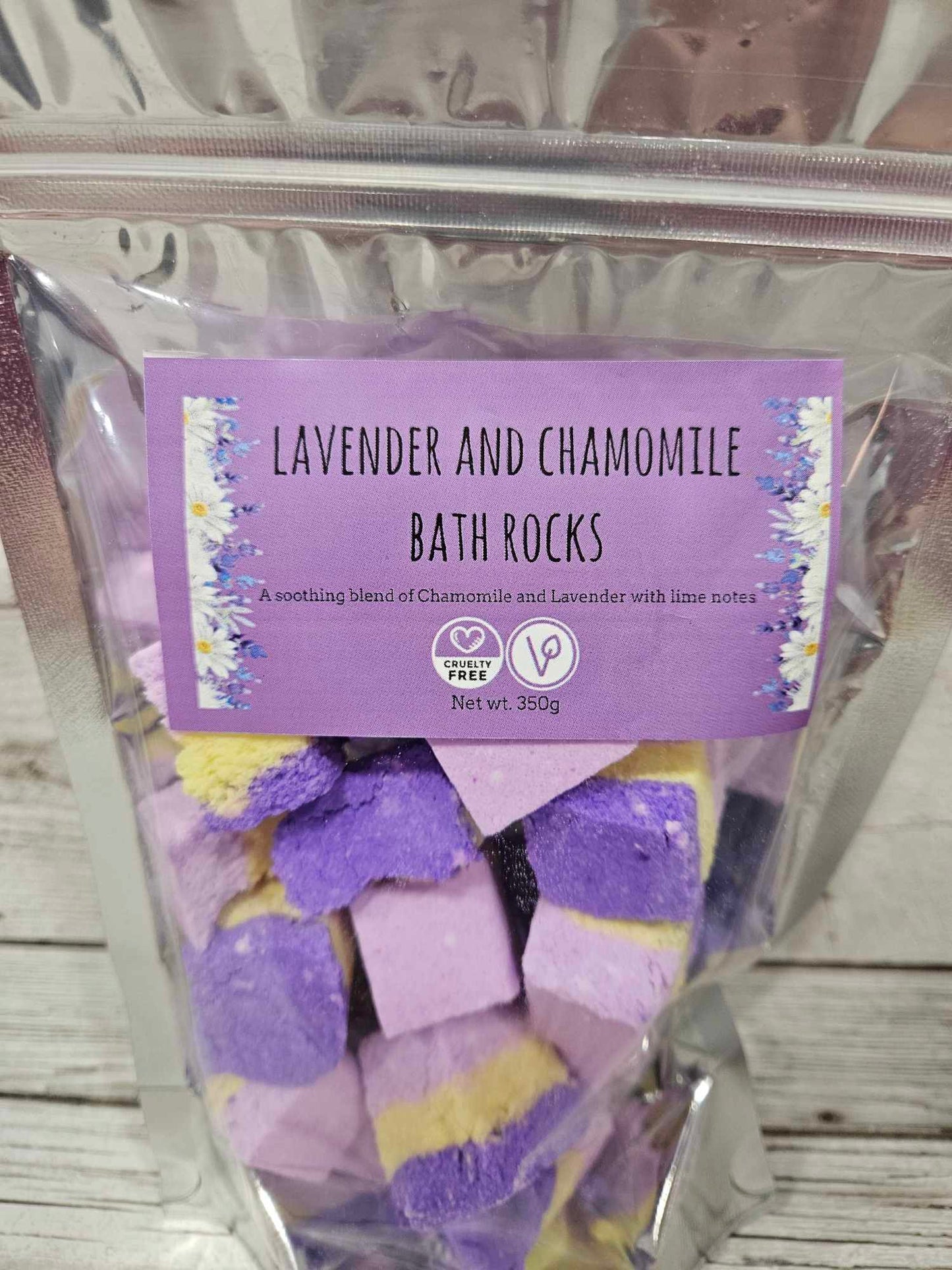 (New Fragrance Oil) 'Lavender and Chamomile' Bath Rocks