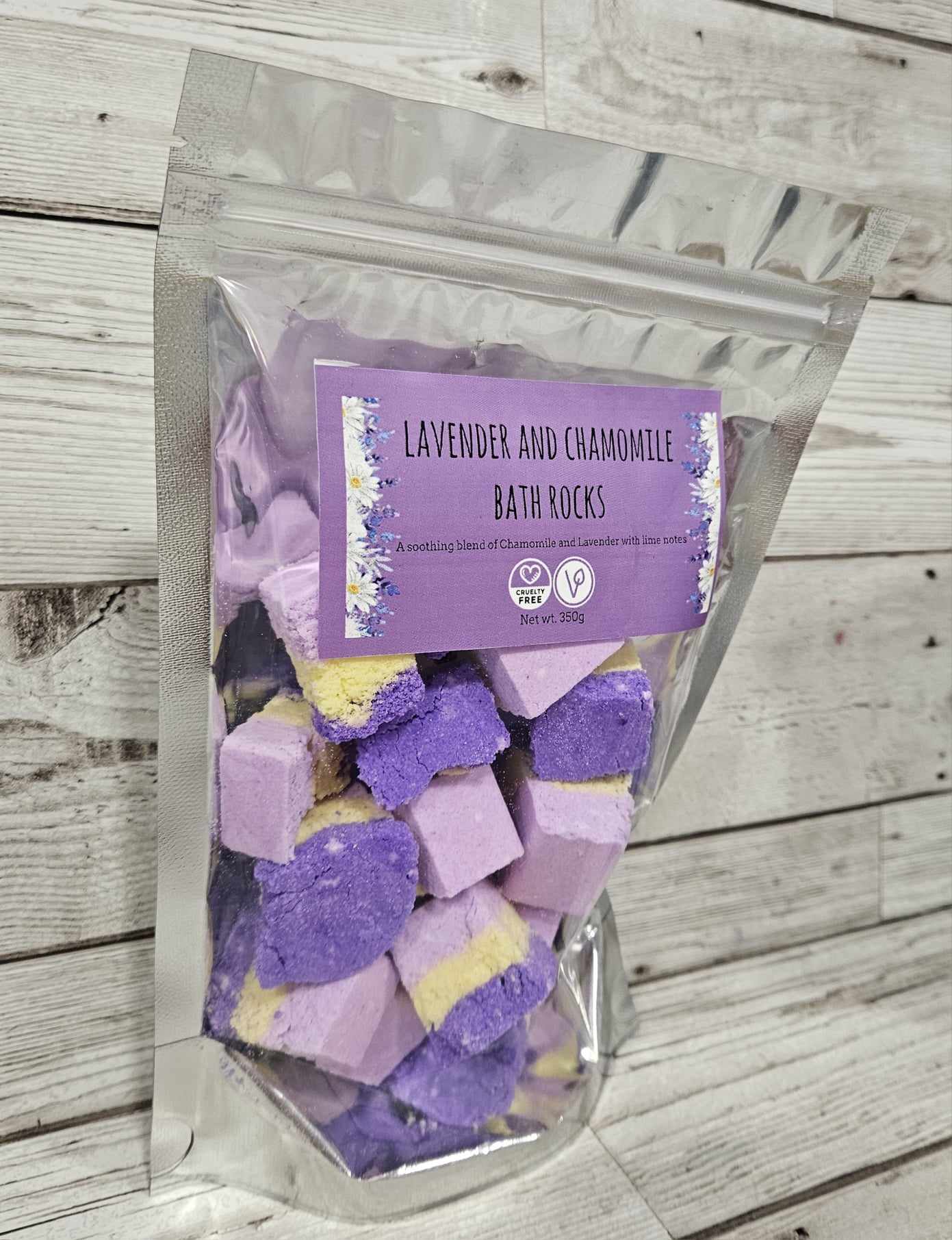 (New Fragrance Oil) 'Lavender and Chamomile' Bath Rocks