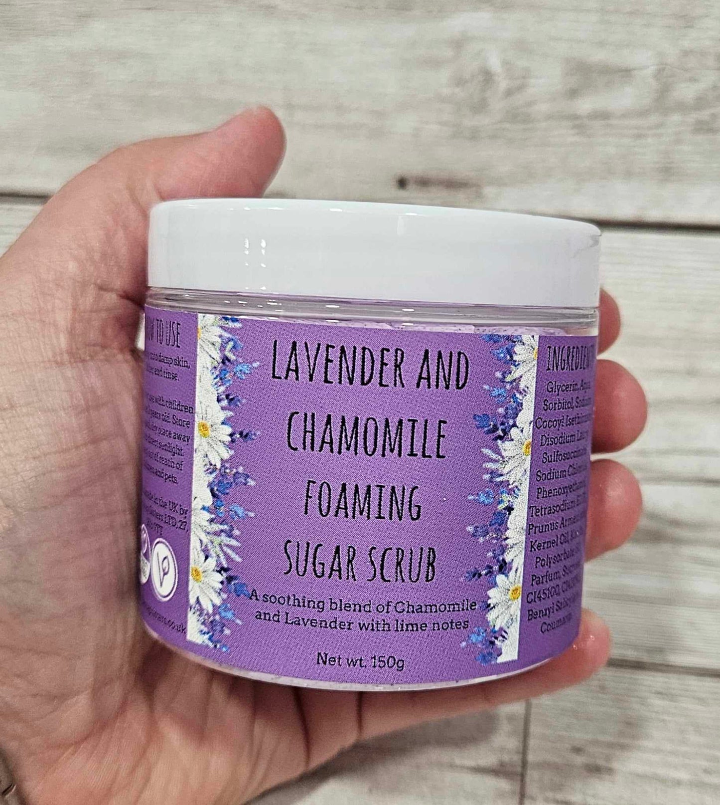 (Discontinued Fragrance Oil) 'Lavender and Chamomile' Foaming Body Sugar Scrub-150g