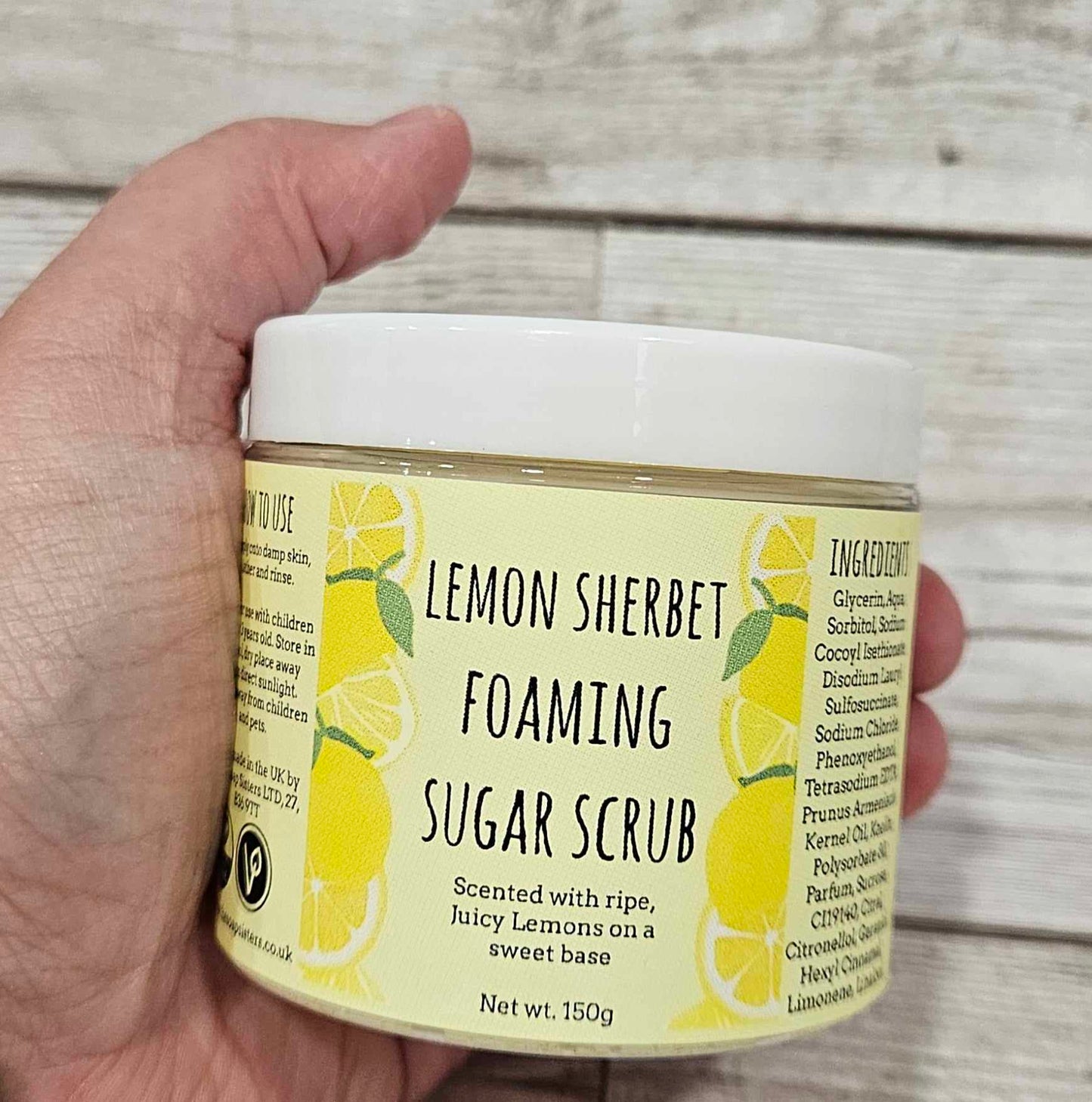 'Lemon Sherbet' Foaming Body Sugar Scrub-150g