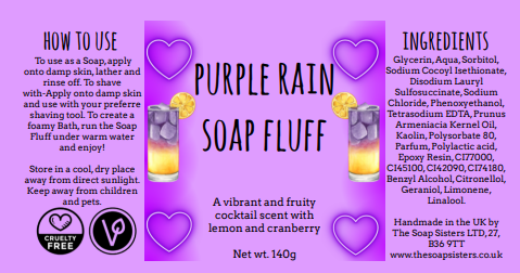 'Purple Rain' Whipped Soap Fluff
