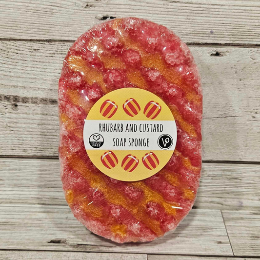 'Rhubarb and Custard' Soap Sponge
