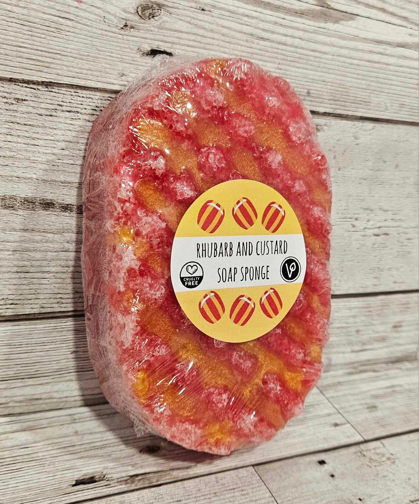 'Rhubarb and Custard' Soap Sponge