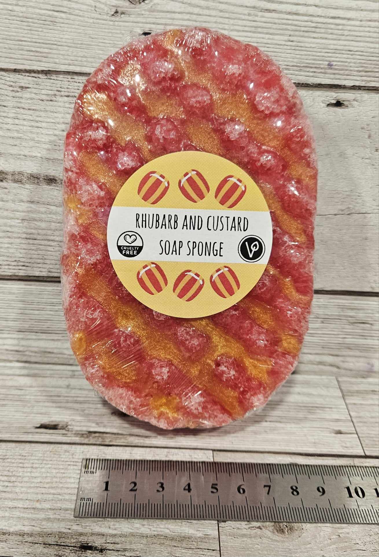 'Rhubarb and Custard' Soap Sponge