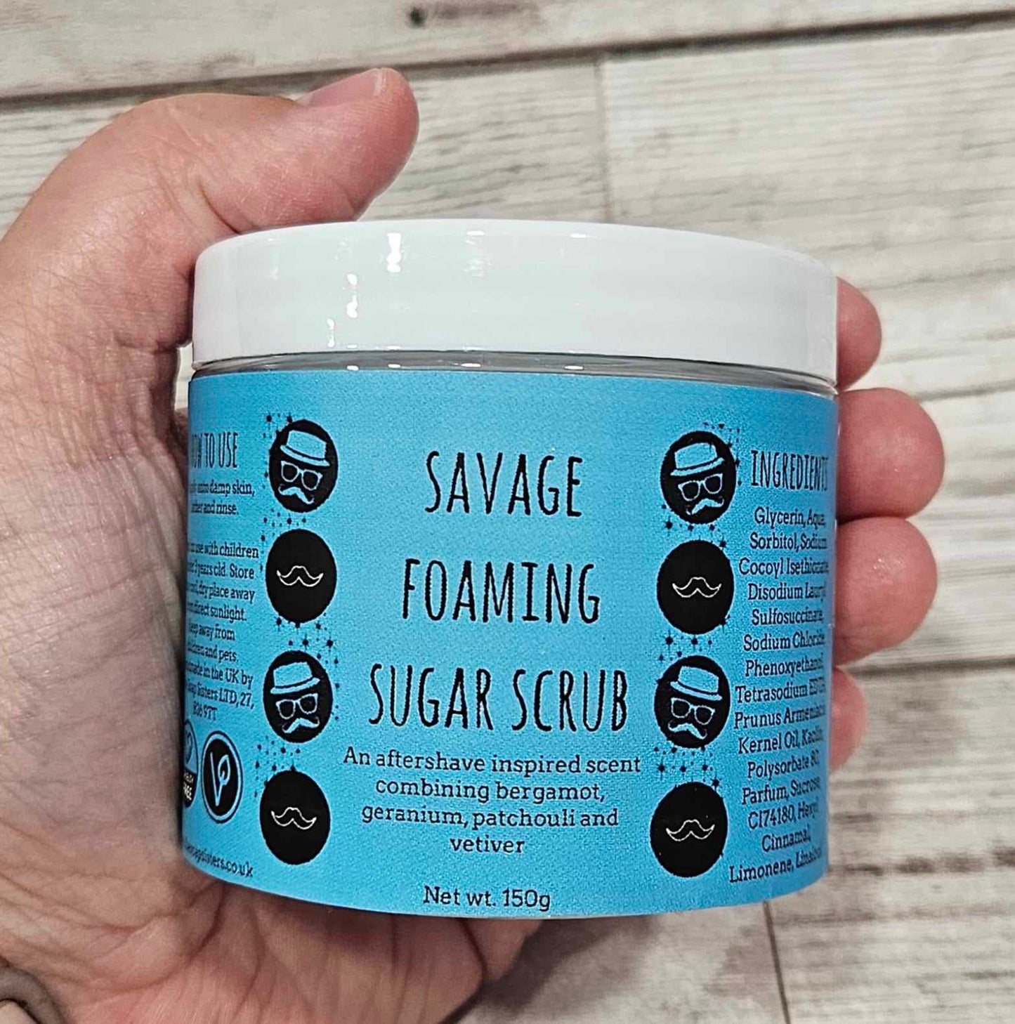 'Savage' Foaming Body Sugar Scrub-150g