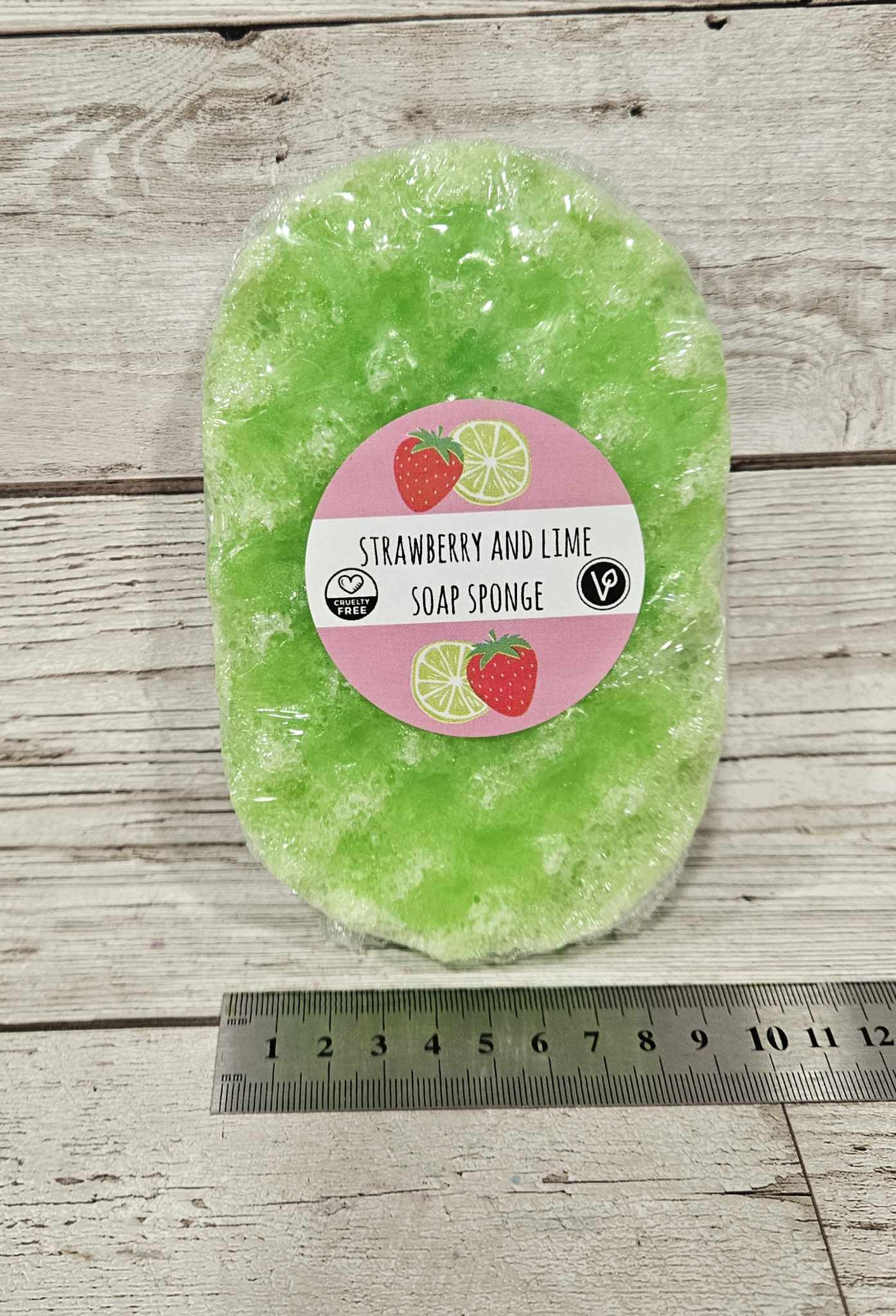 'Strawberry and Lime' Exfoliating Soap Sponge