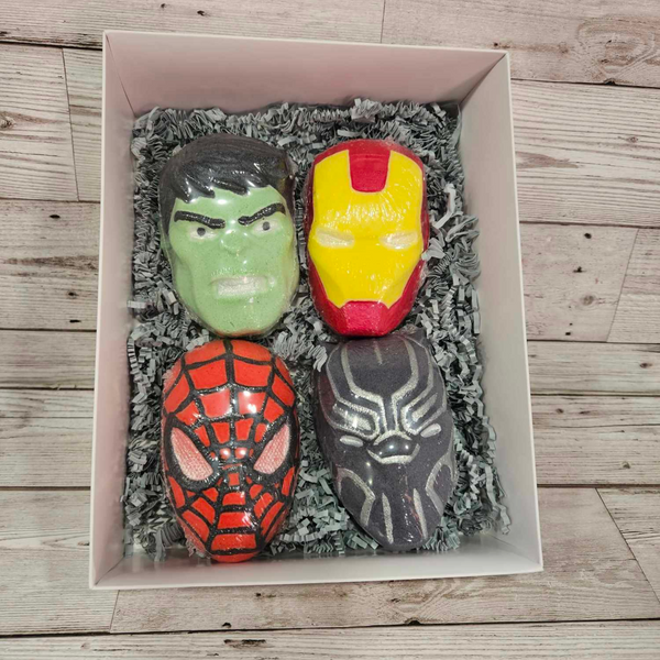 'Superheroes' Set of 4 Bath Bomb Gift Set The Soap Sisters