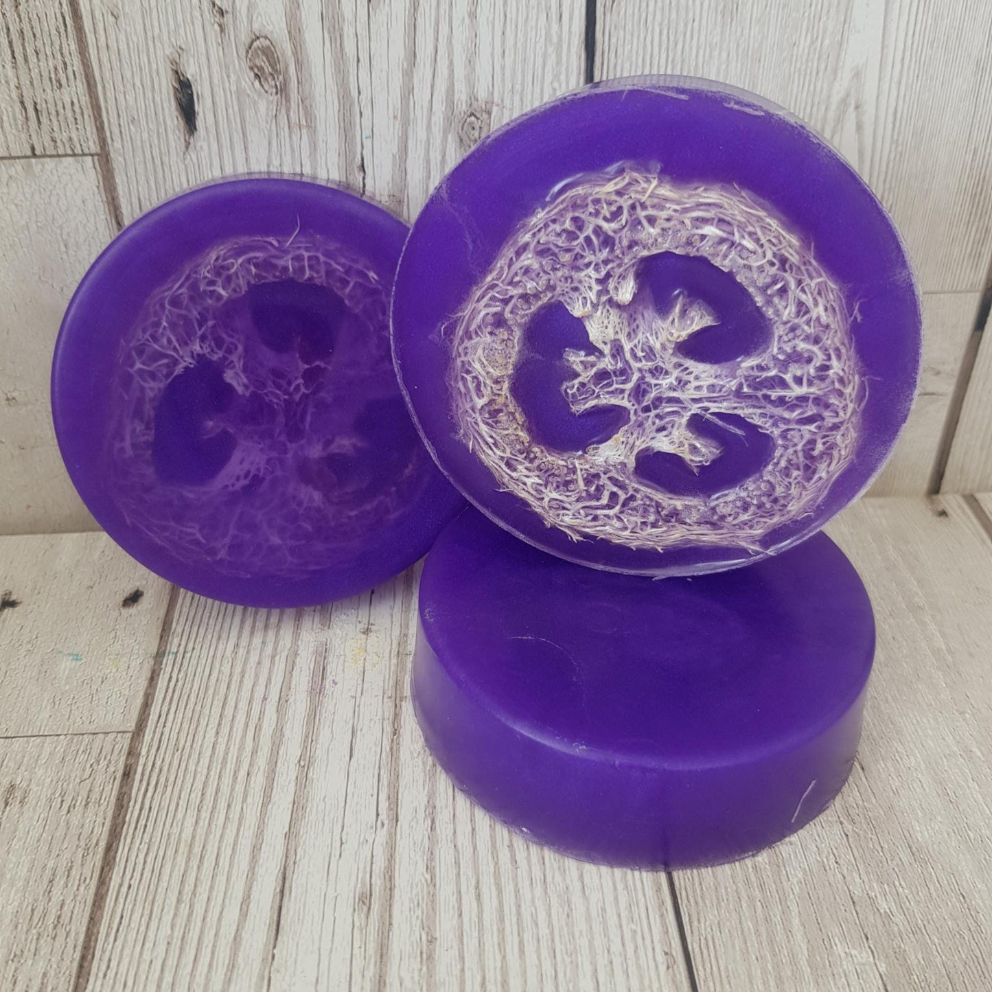 'Violet Sparkle' Loofah Soap Bar