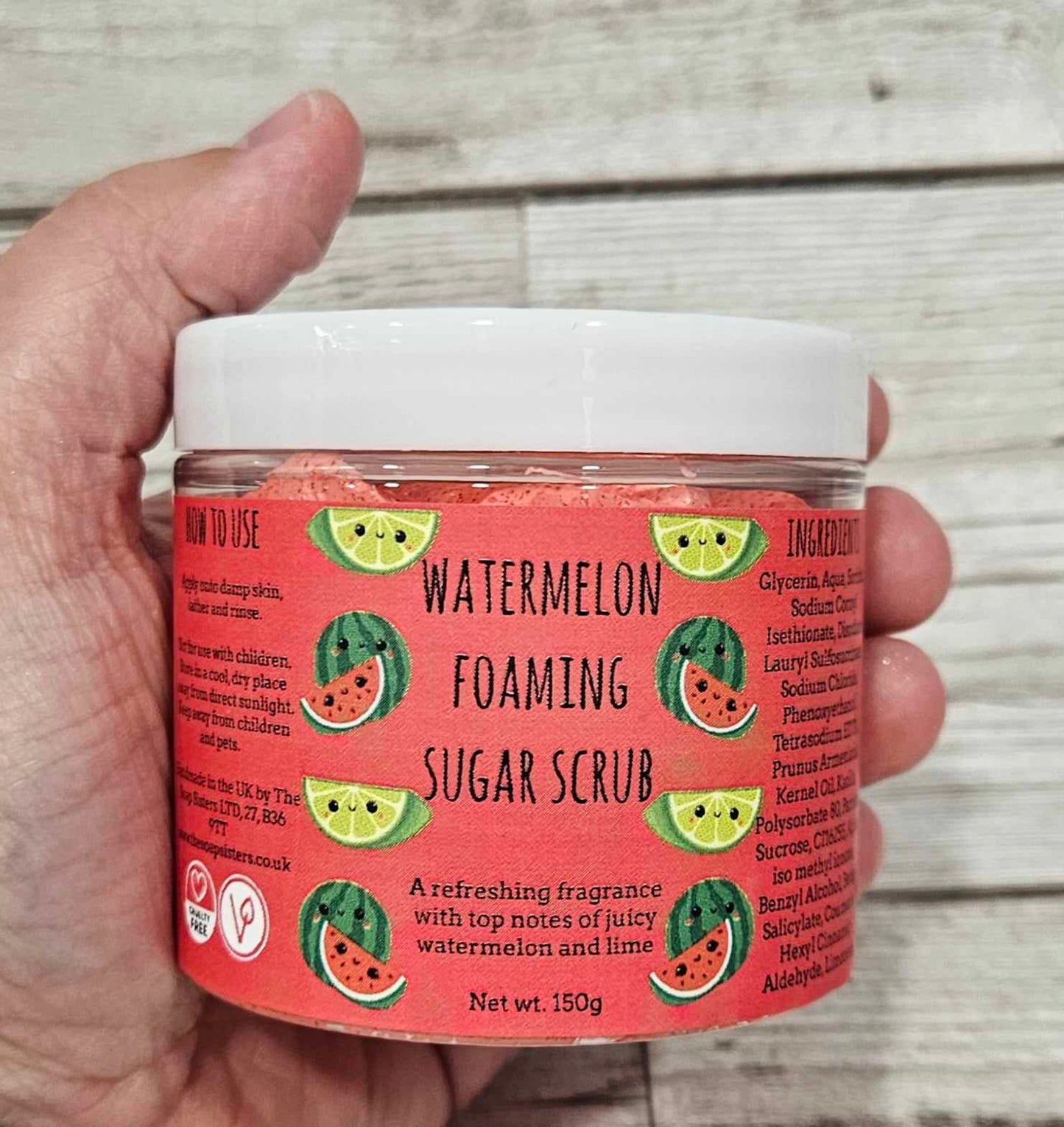 'Watermelon' Foaming Body Sugar Scrub-150g