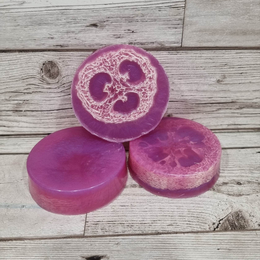 White Chocolate and Raspberry Loofah Soap Bar