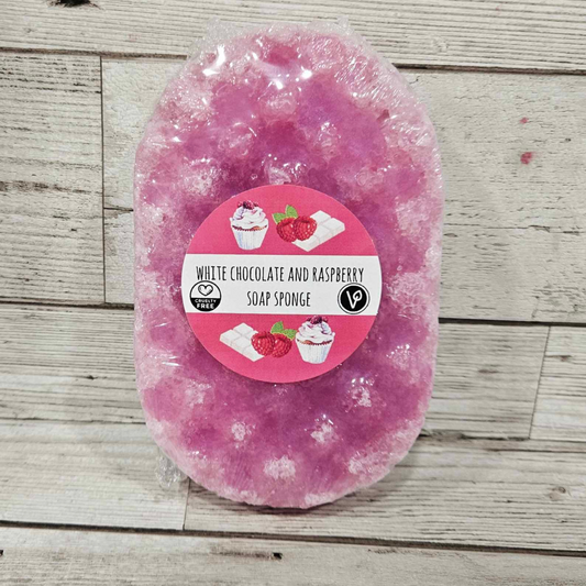 'White Chocolate and Raspberry' Exfoliating Soap Sponge